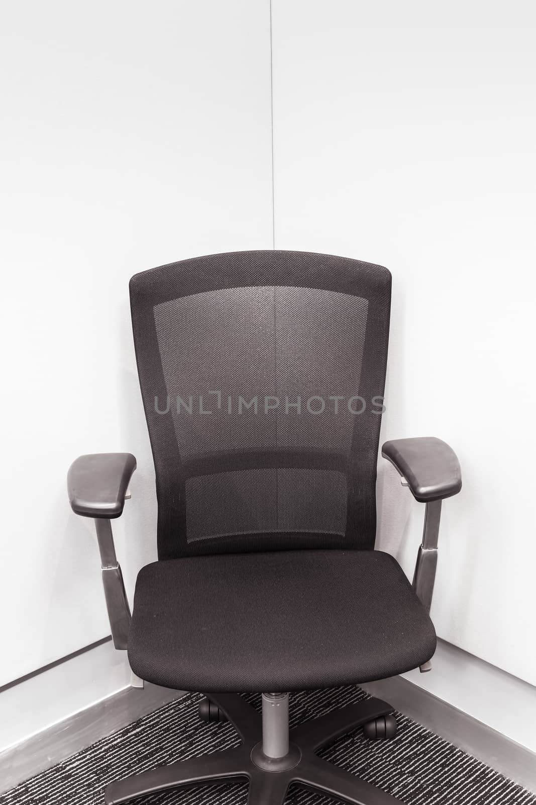 manager chair in the corner, Black color for office or meeting r by FrameAngel