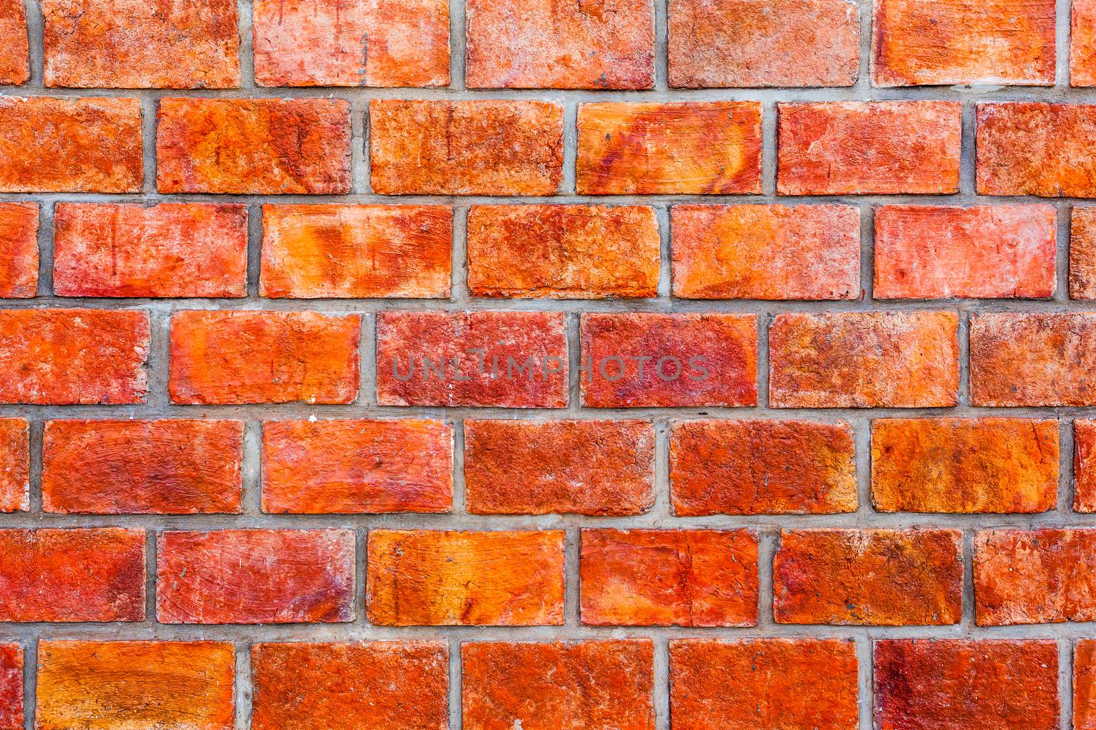 Big red brick wall texture background by FrameAngel
