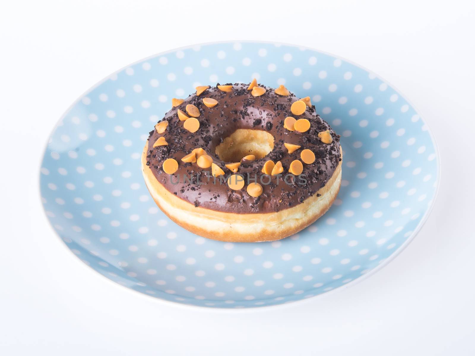 donut. chocolate donuts on background