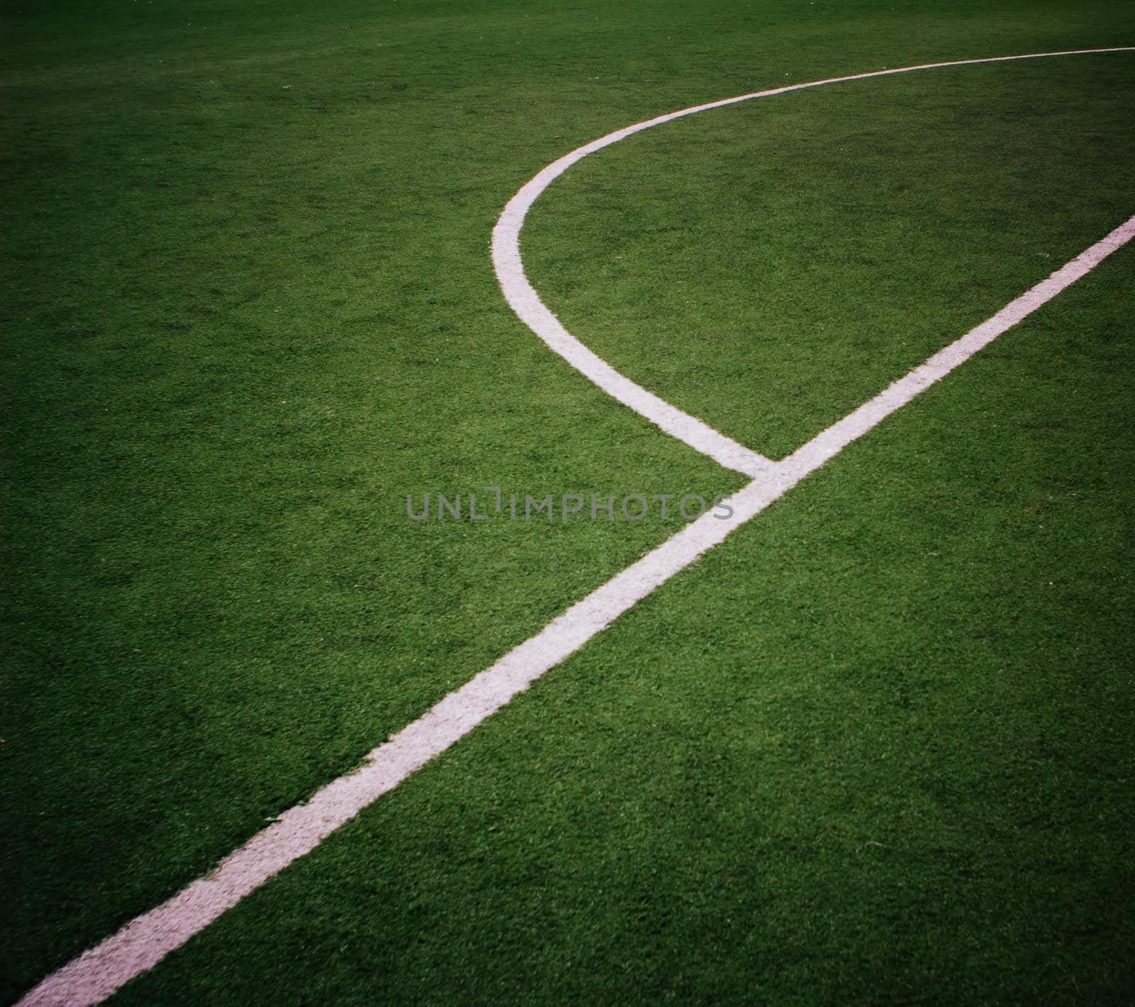 Football  field corner with white marks