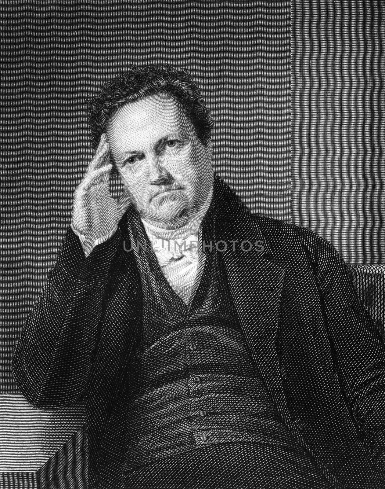 DeWitt Clinton (1769-1828) on engraving from 1835. American politician and naturalist who served as a United States Senator and 6th Governor of New York. Engraved by A.B.Durrand and published in''National Portrait Gallery of Distinguished Americans Volume II'',USA,1835.