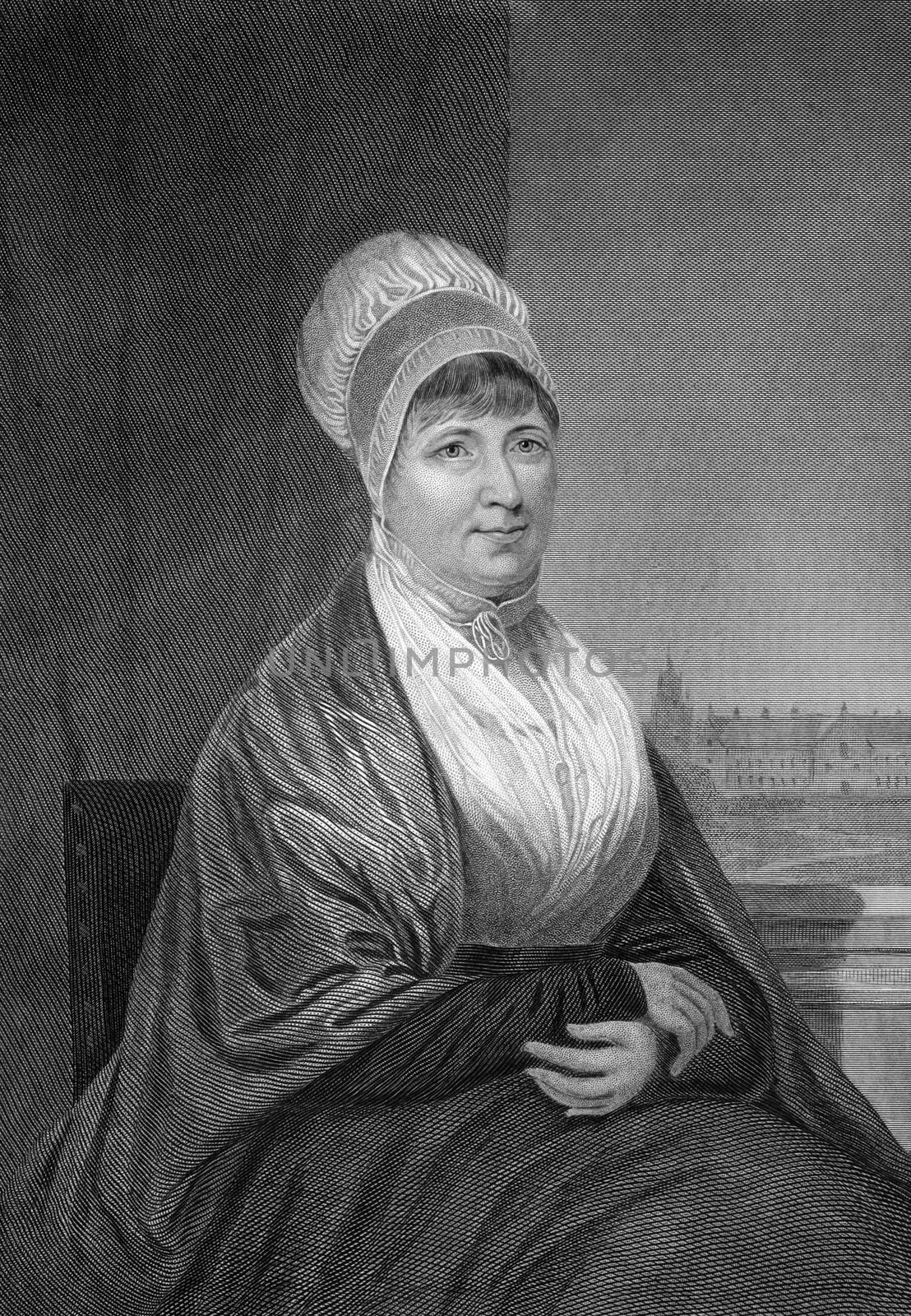 Elizabeth Fry (1780-1845) on engraving from 1873. English prison reformer, social reformer and, as a Quaker, a Christian philanthropist. Engraved by unknown artist and published in ''Portrait Gallery of Eminent Men and Women with Biographies'',USA,1873.