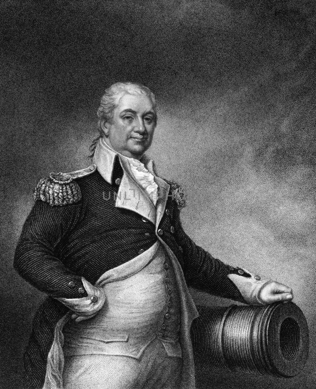 Henry Knox (1750-1806) on engraving from 1835. Military officer of the Continental Army and later the United States Army. Engraved by E.Prudhomme and published in ''National Portrait Gallery of Distinguished Americans Volume II'',USA,1835.