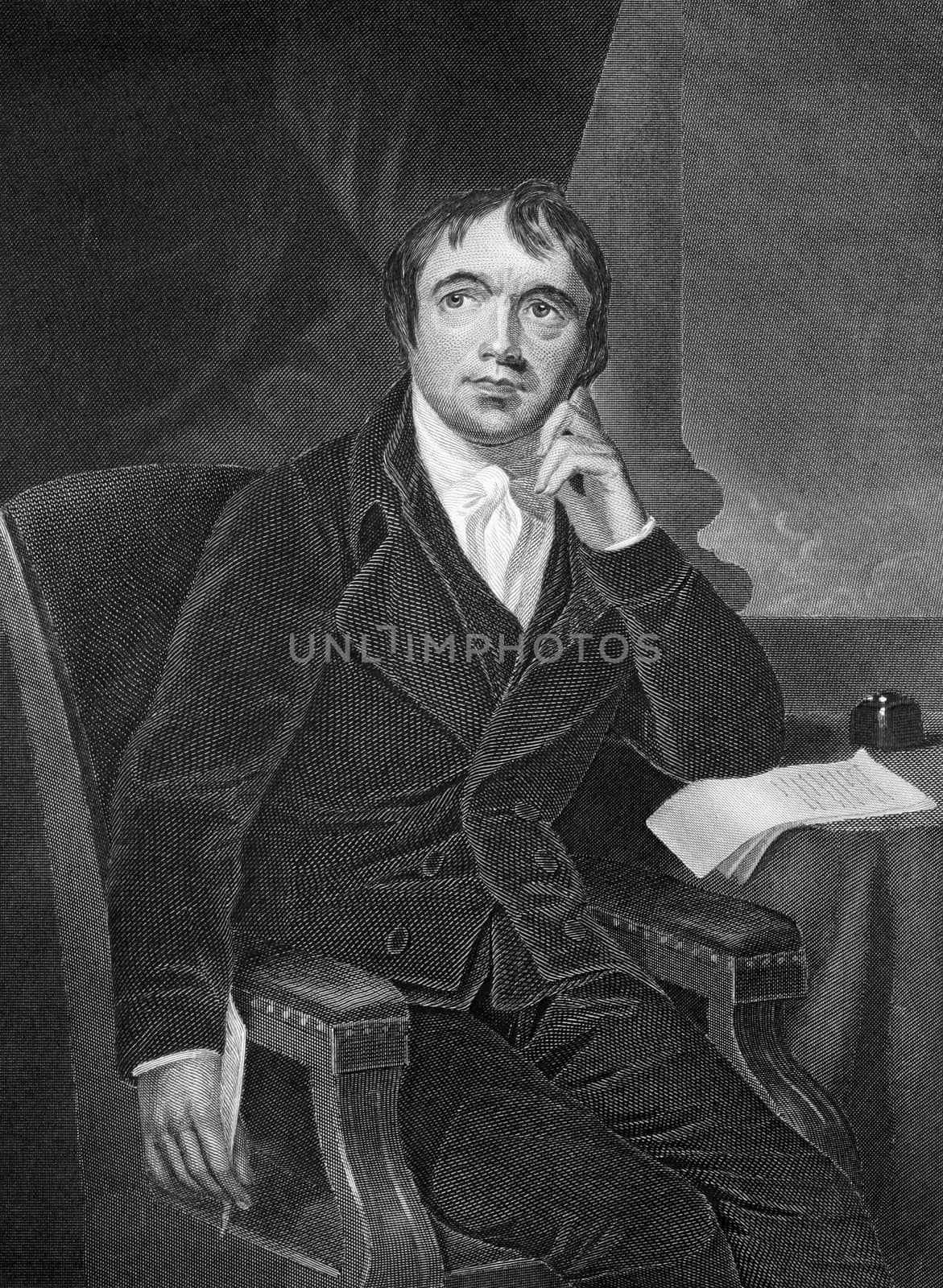 John Philpot Curran (1750-1817) on engraving from 1873. Irish orator, politician, wit, lawyer and judge. Engraved by unknown artist and published in ''Portrait Gallery of Eminent Men and Women with Biographies'',USA,1873.