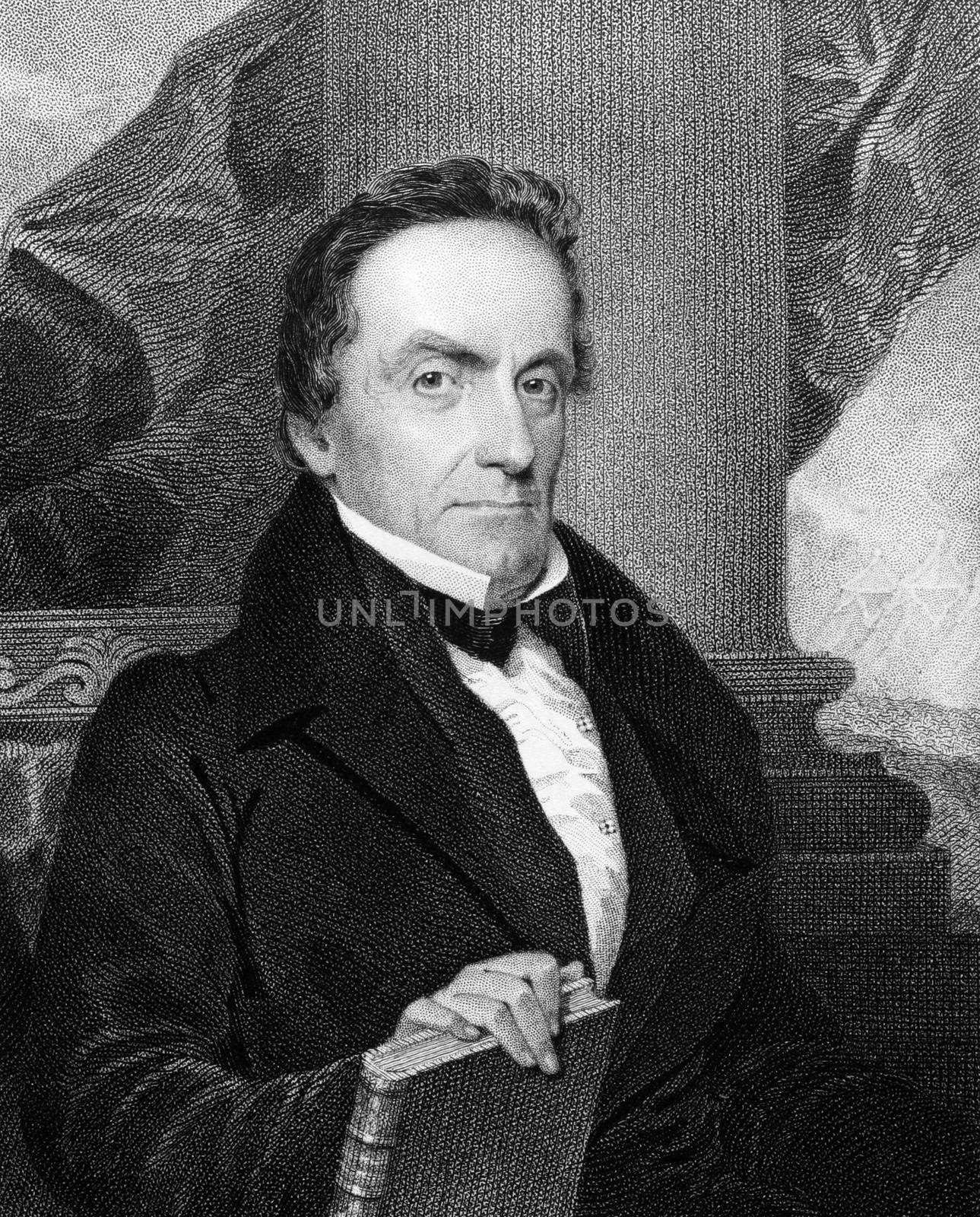 Lewis Cass (1782-1866) on engraving from 1834. American military officer and politician. Engraved by J.B Longacre and published in ''National Portrait Gallery of Distinguished Americans'',USA,1834.