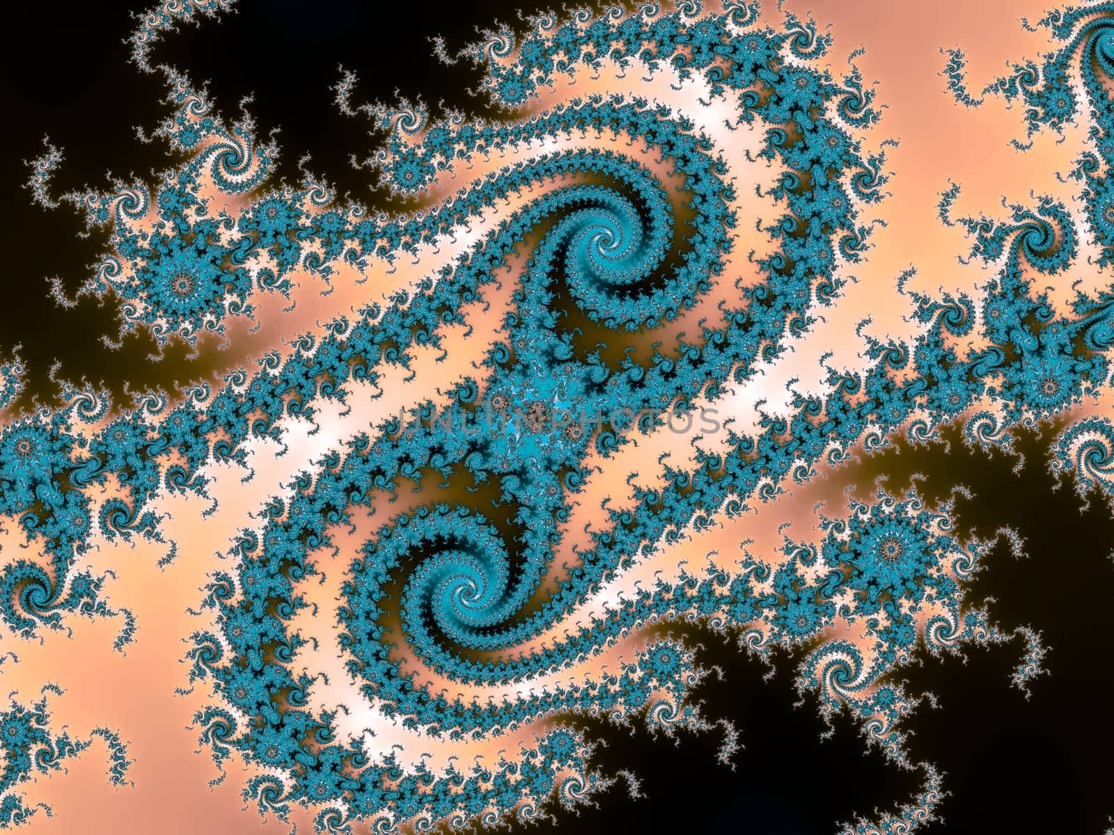 Digital computer graphic - rendering. Abstraction background with fractal spiral for design.