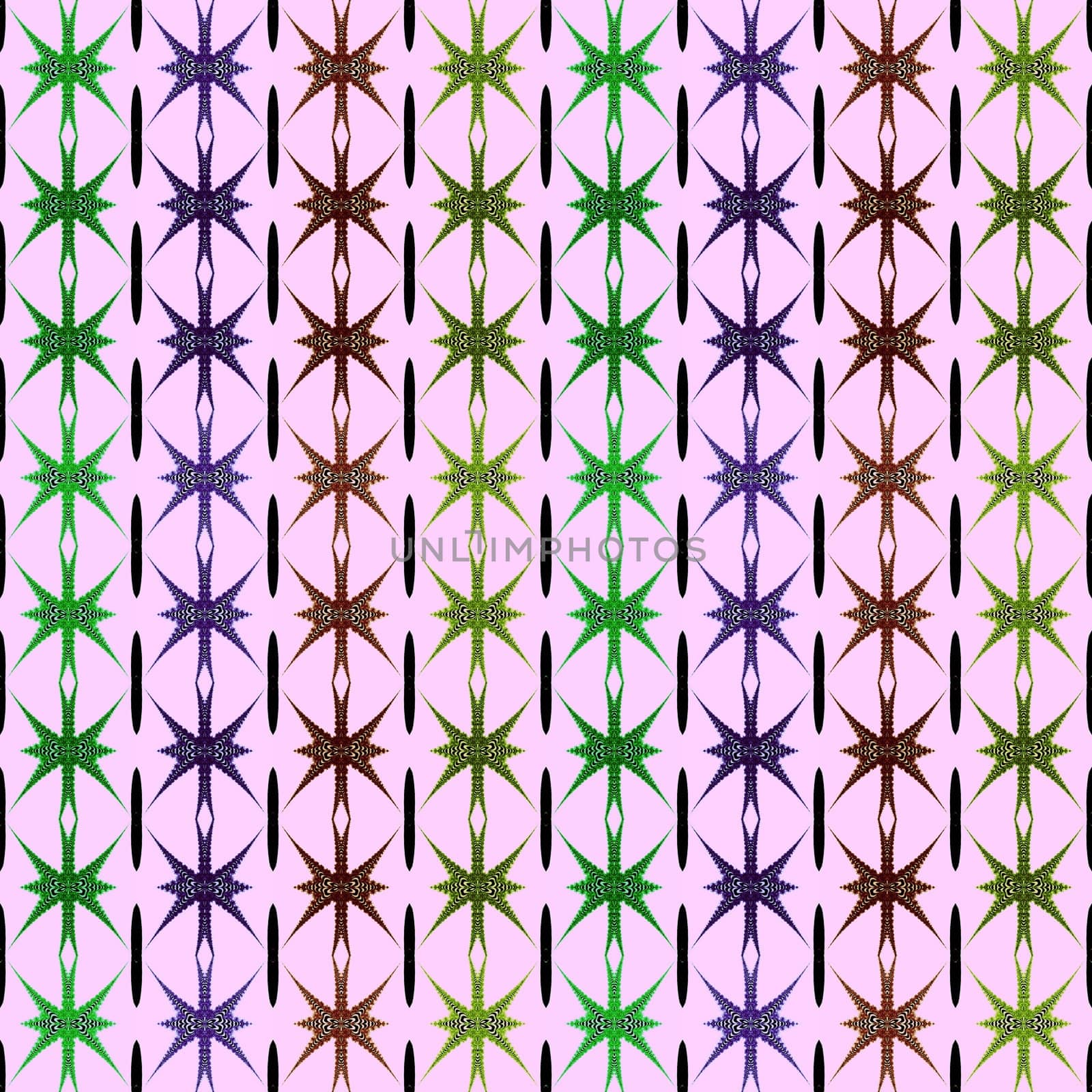 Digital computer graphic - decorative fractal ornament in a bright colors for design.