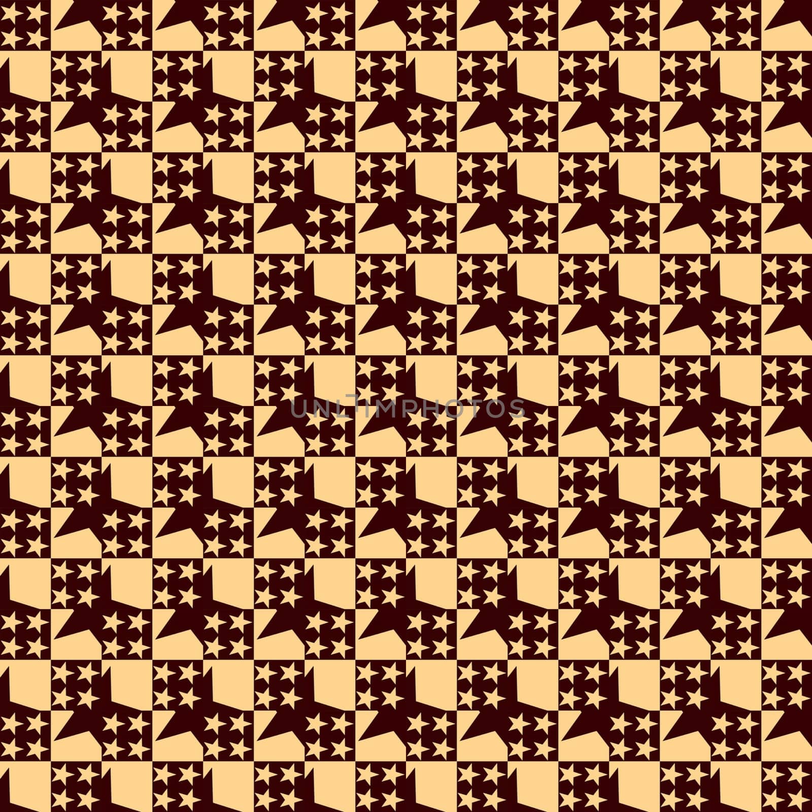 Digital computer graphic - abstraction seamless background with a stars in a brown colors for design.