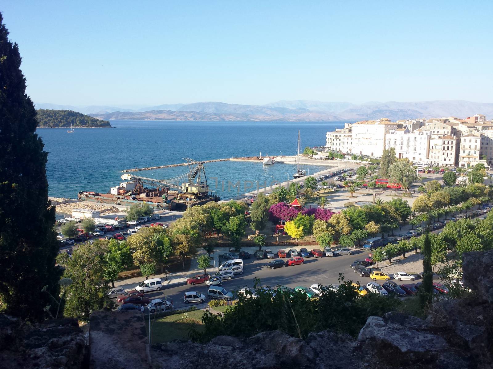 A panoramic view of Corfu city,Corfu Island, Greece.

Picture taken on July 1, 2014.