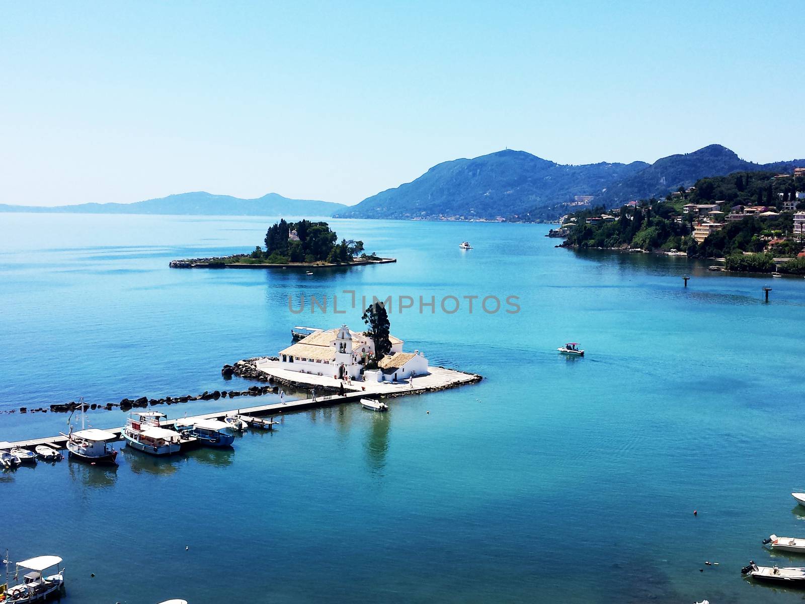 The so-called Mice Island (Pontikonisi) near Corfu Island, Greece.

Picture taken on July 3, 2014.