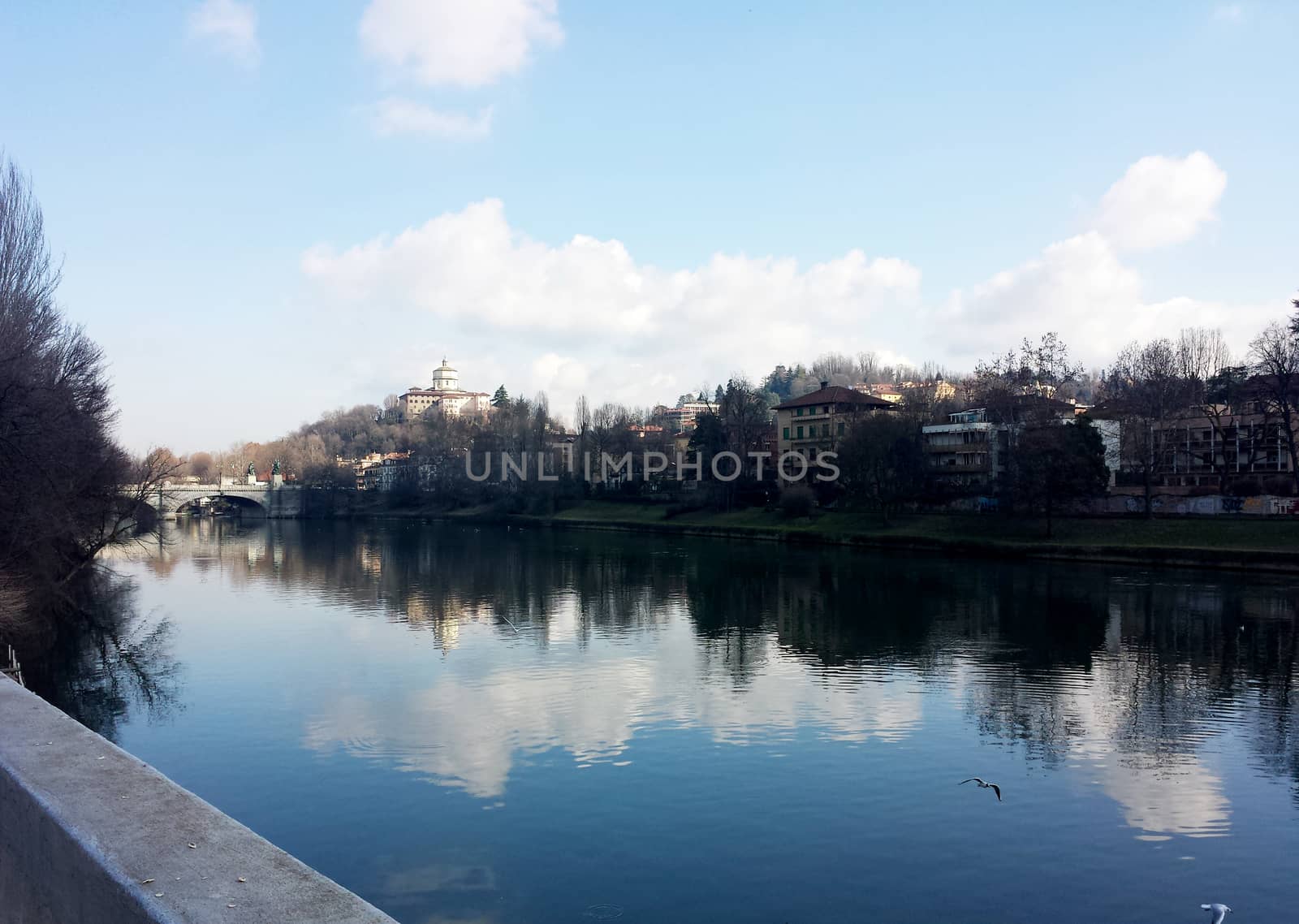 View of Po river in Turin, Italy.

Picture taken on October 28, 2013.