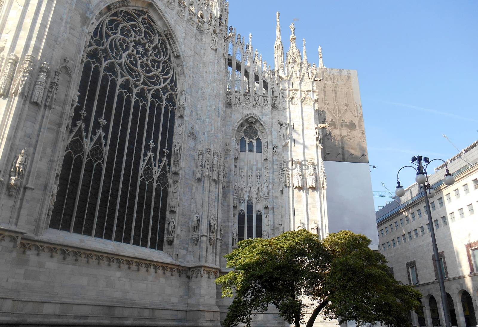 Side View of Duomo Cathedral, Milan, Italy.
Picture taken on October 26, 2013.