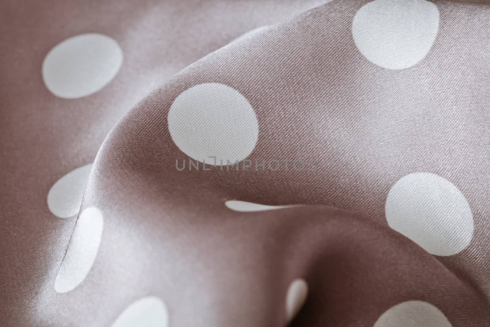 Close up of fabric with white dots