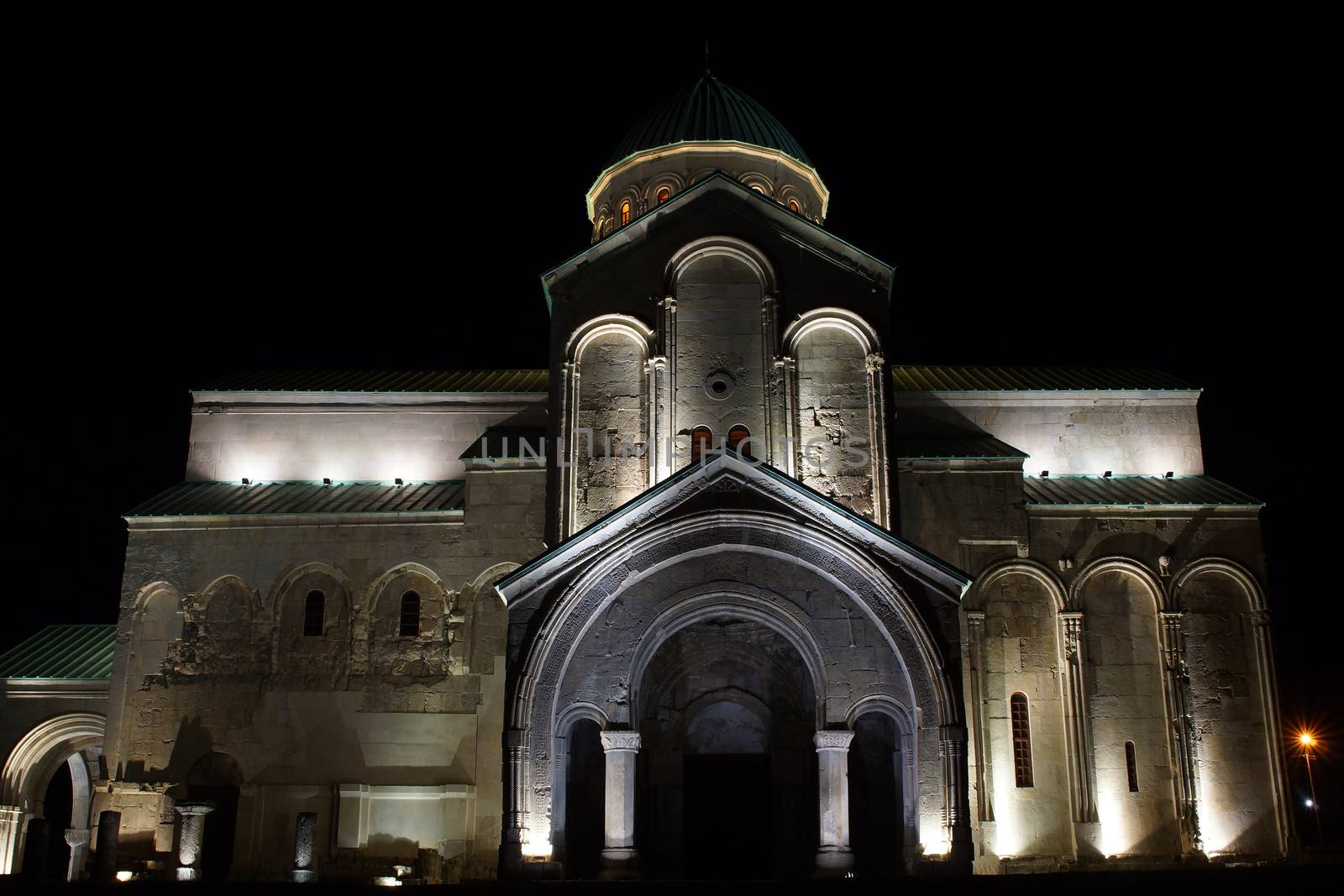 Bagrati Cathedral at night, Kutaissi, Georgia, Europe