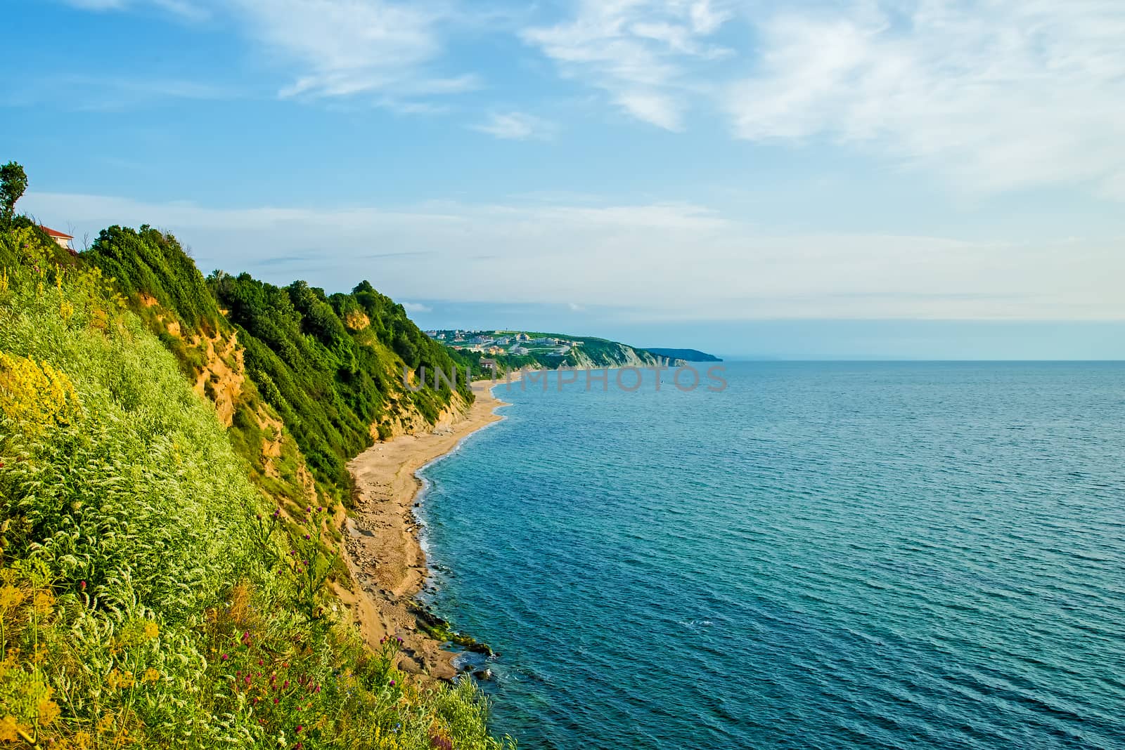 sea and coast of the city Byala in Bulgaria