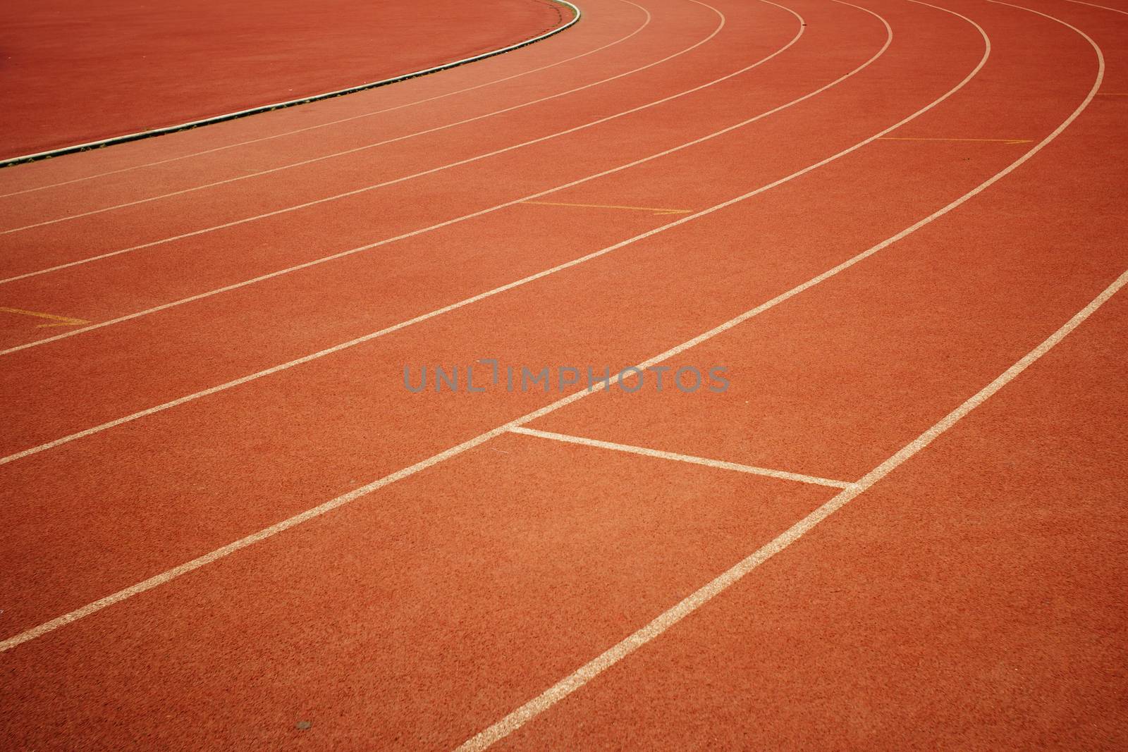 the runway on the sports field
