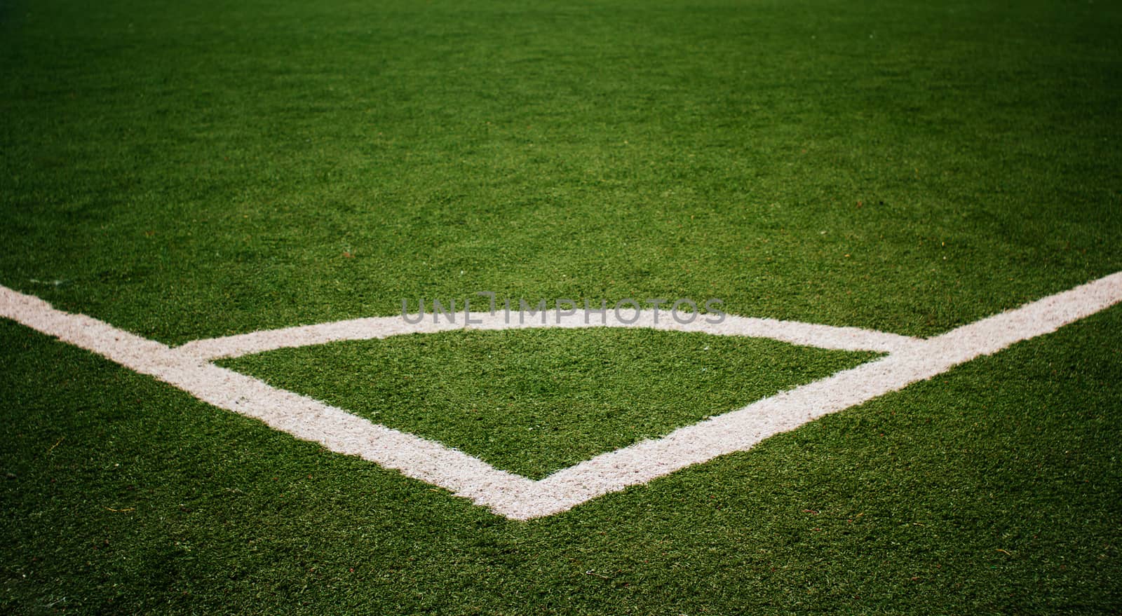 Football  field corner with white marks