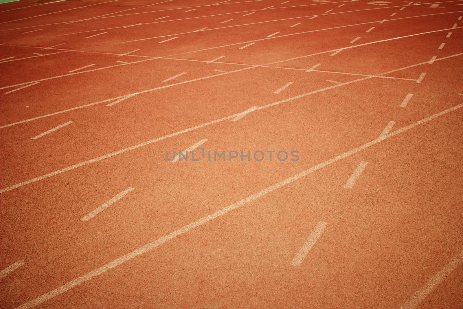 the runway on the sports field