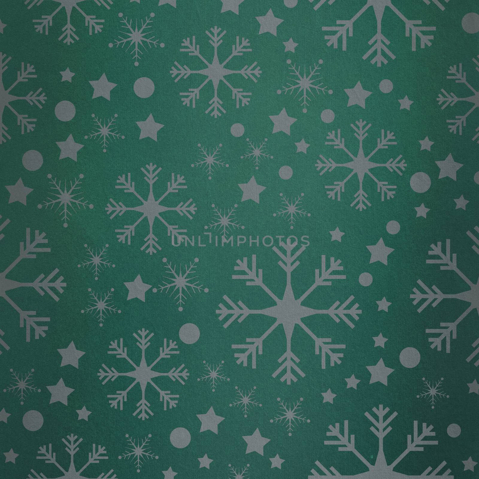 Composite image of snowflake pattern by Wavebreakmedia