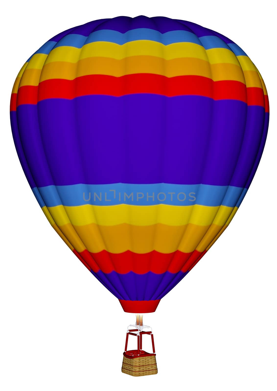 Hot air balloon - 3D render by Elenaphotos21