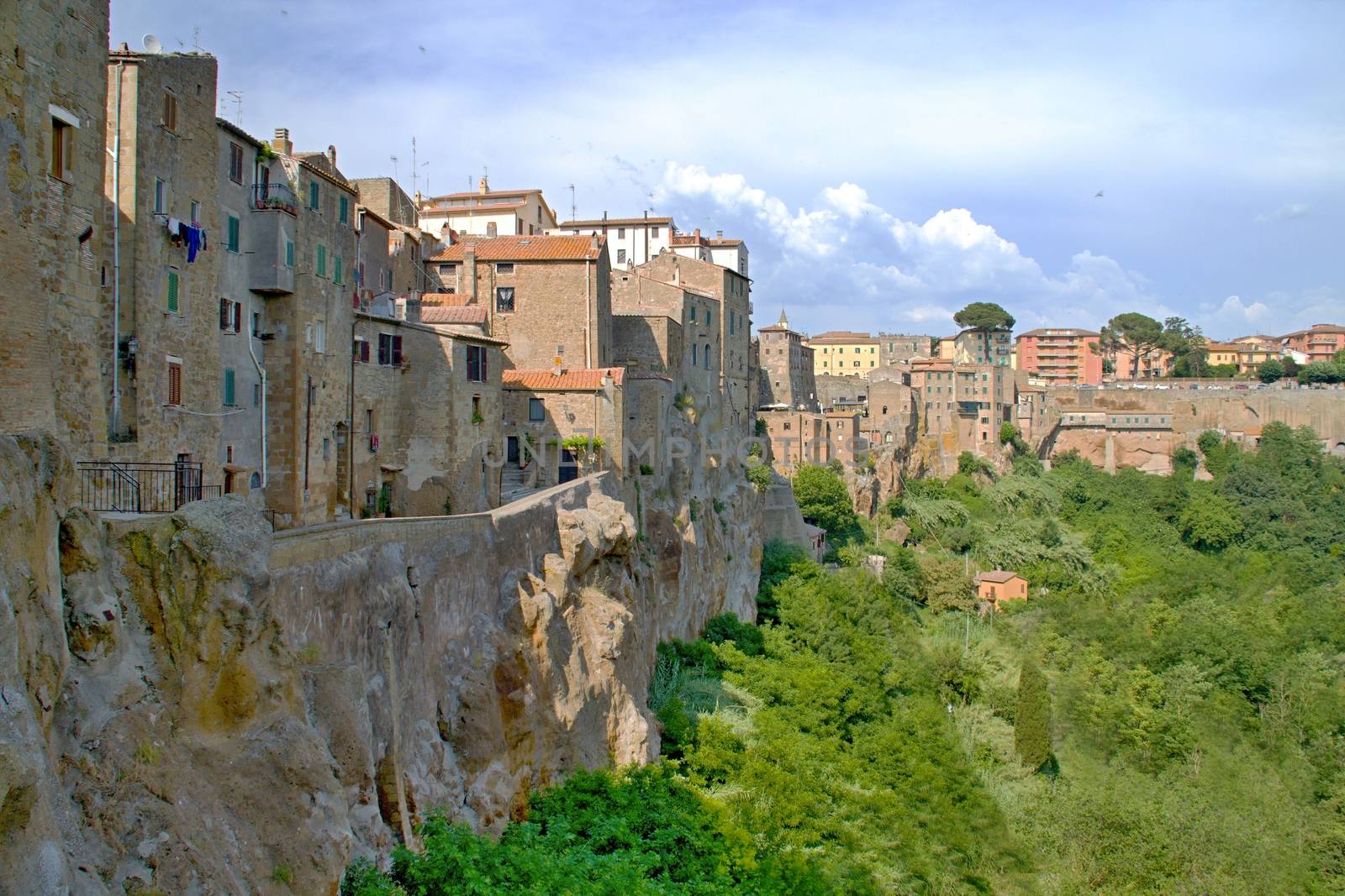 Photo shows a general view of the Tuscany city of Pitigliano.