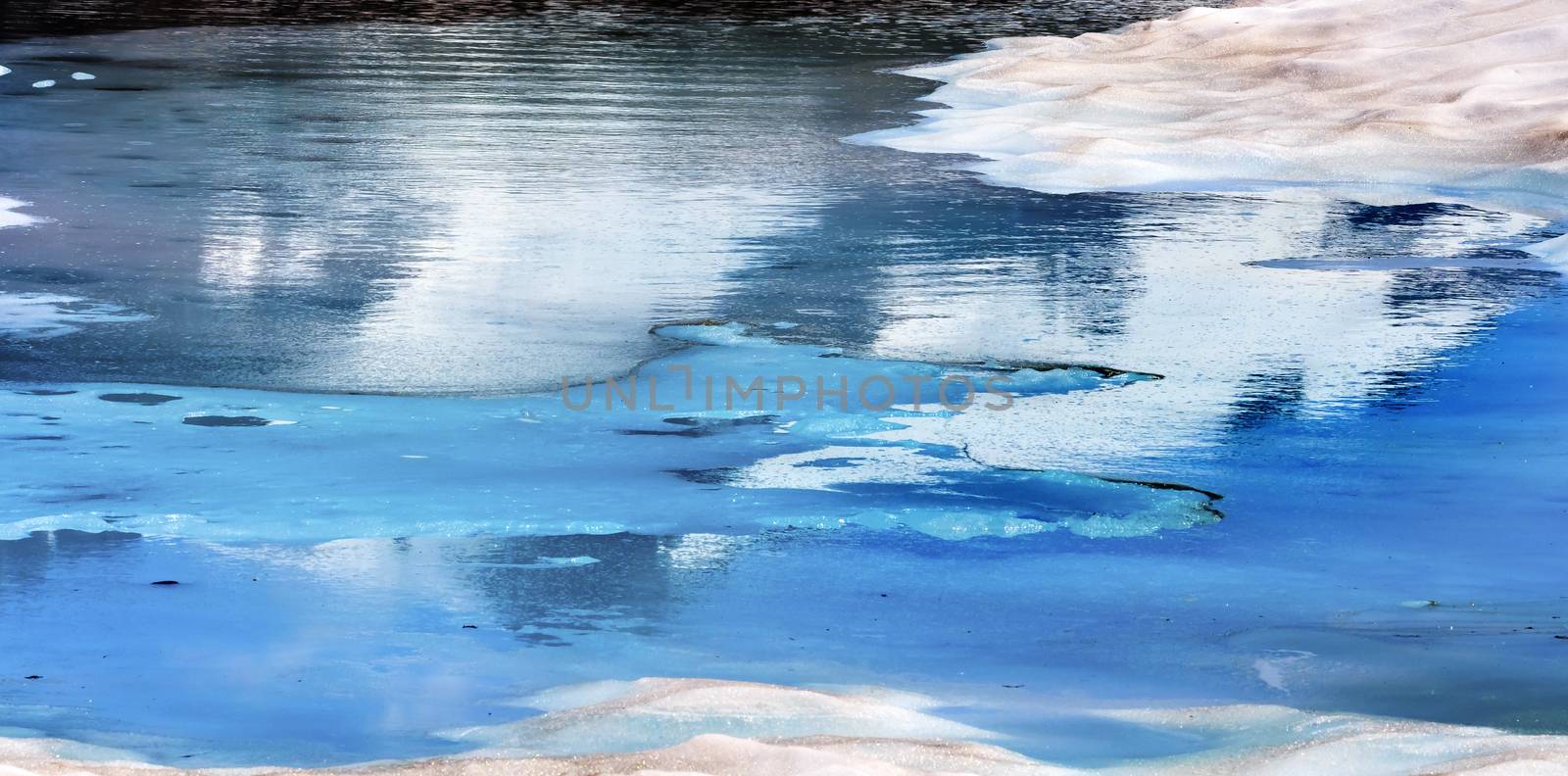 Mount Shuksan Blue Snow Pool Abstract Artist Point Washington State by bill_perry