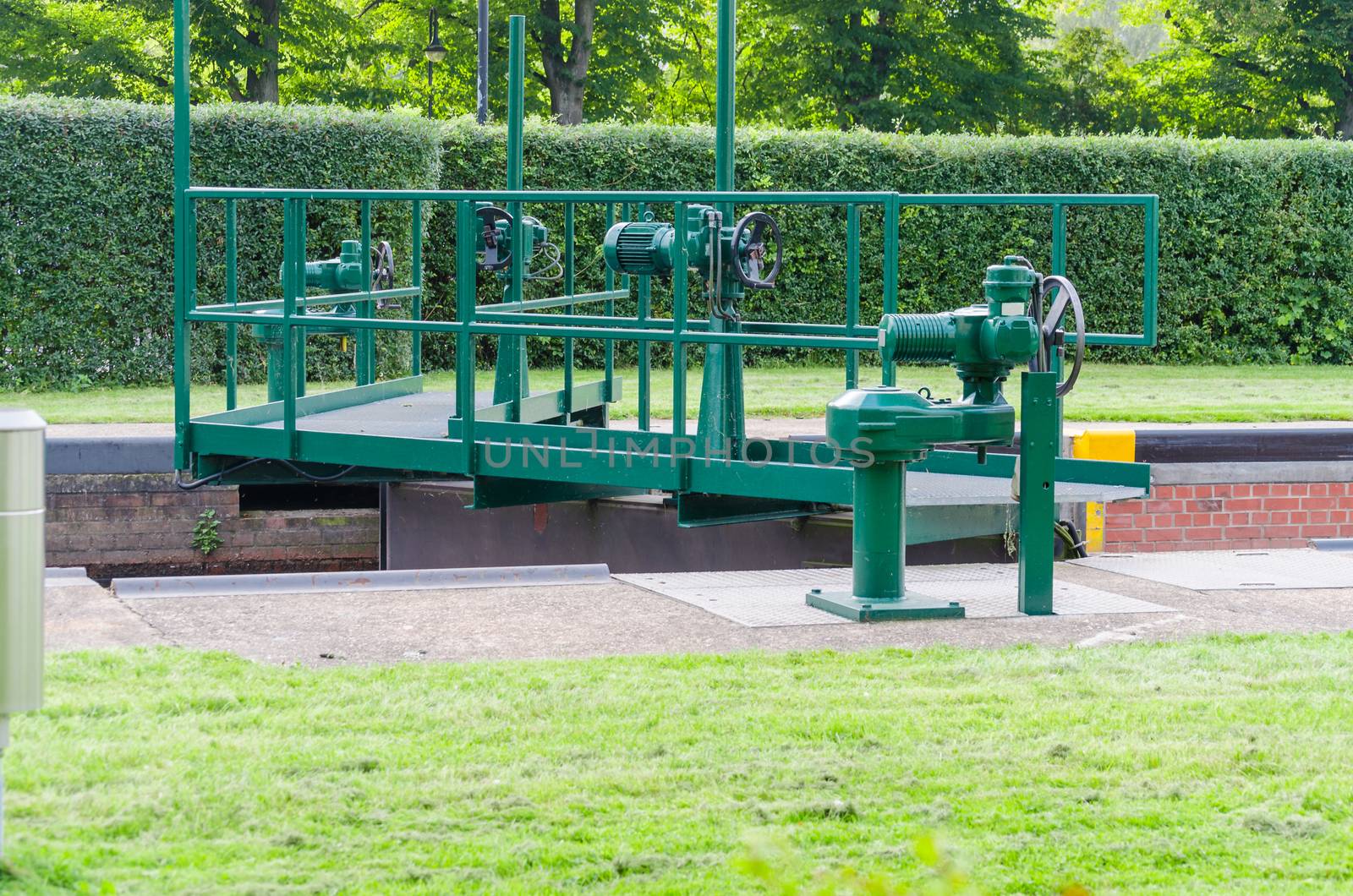 This old lock in Mülheim an der Ruhr was restored in 2014.