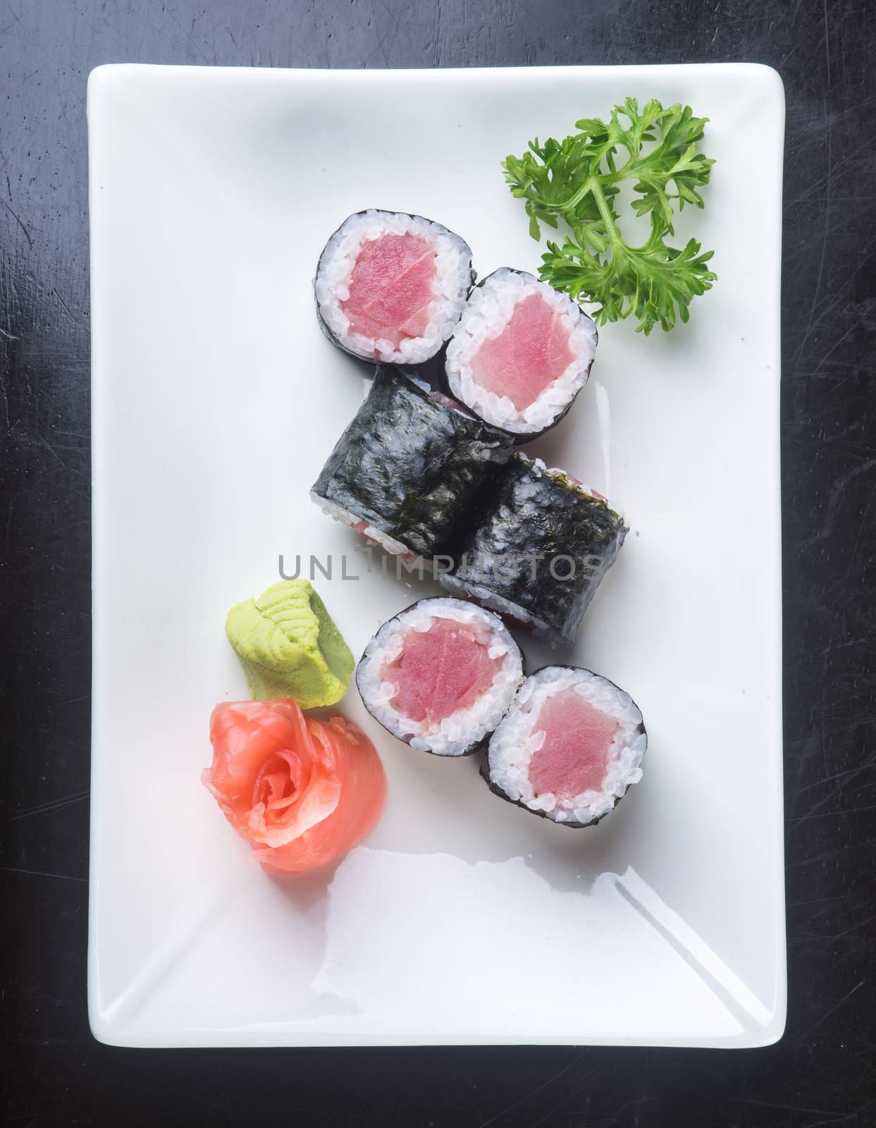 japanese cuisine. sushi on background