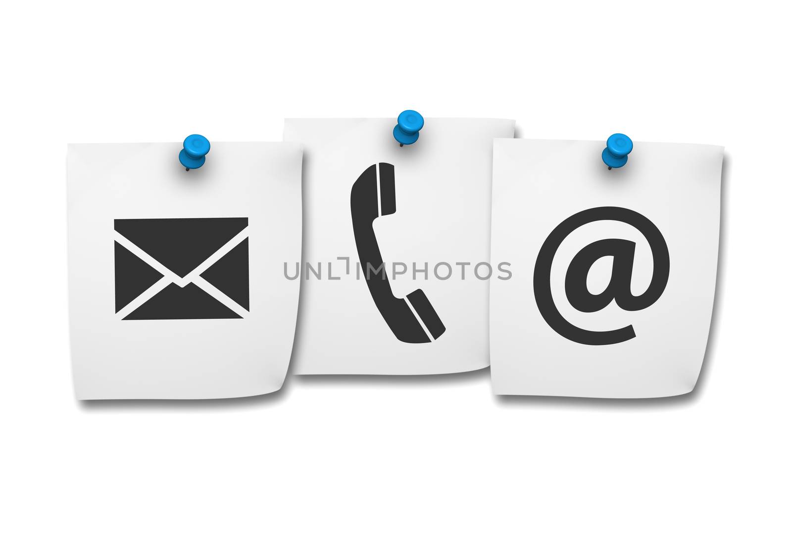 Contact Us Web Icons On Post It by nirodesign