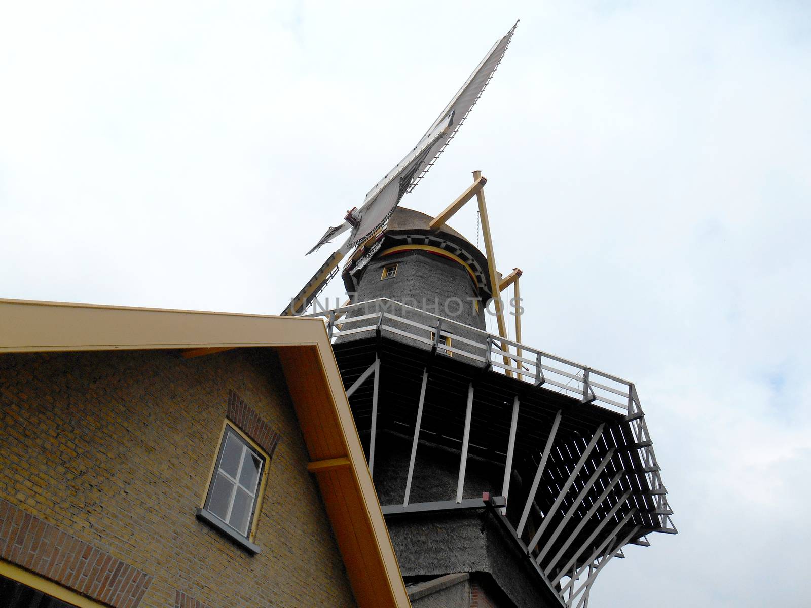 Close up view of a windmill.

Picture taken on August 15, 2013.