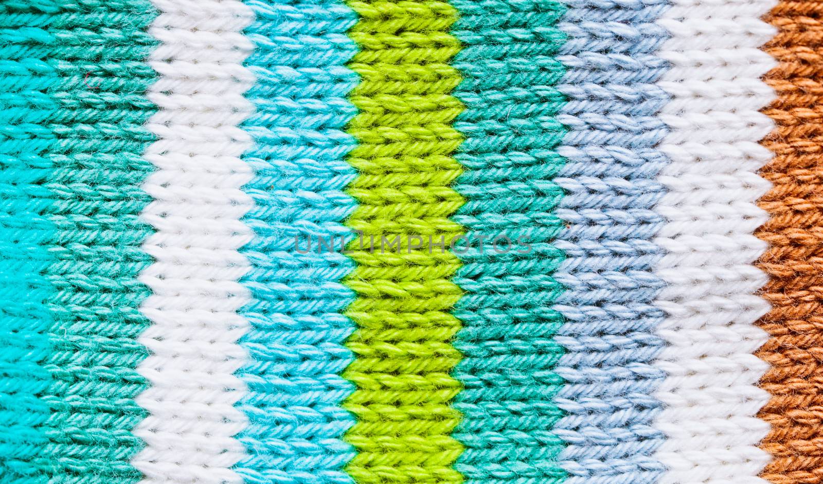 Coloful wool pattern on a child's item of clothing