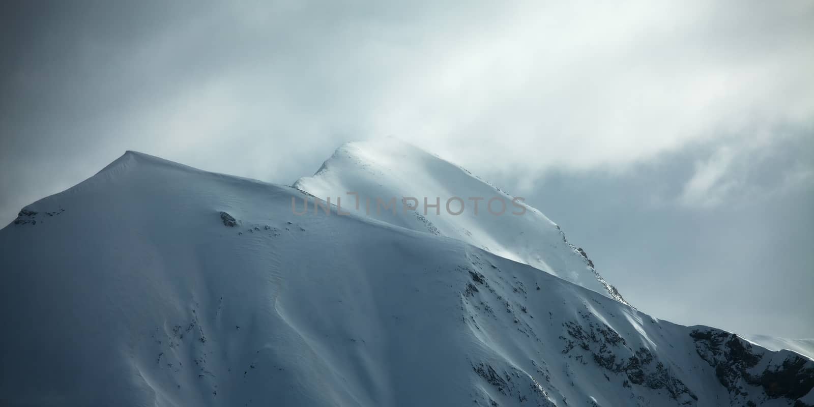 Winter landscape in the mountains