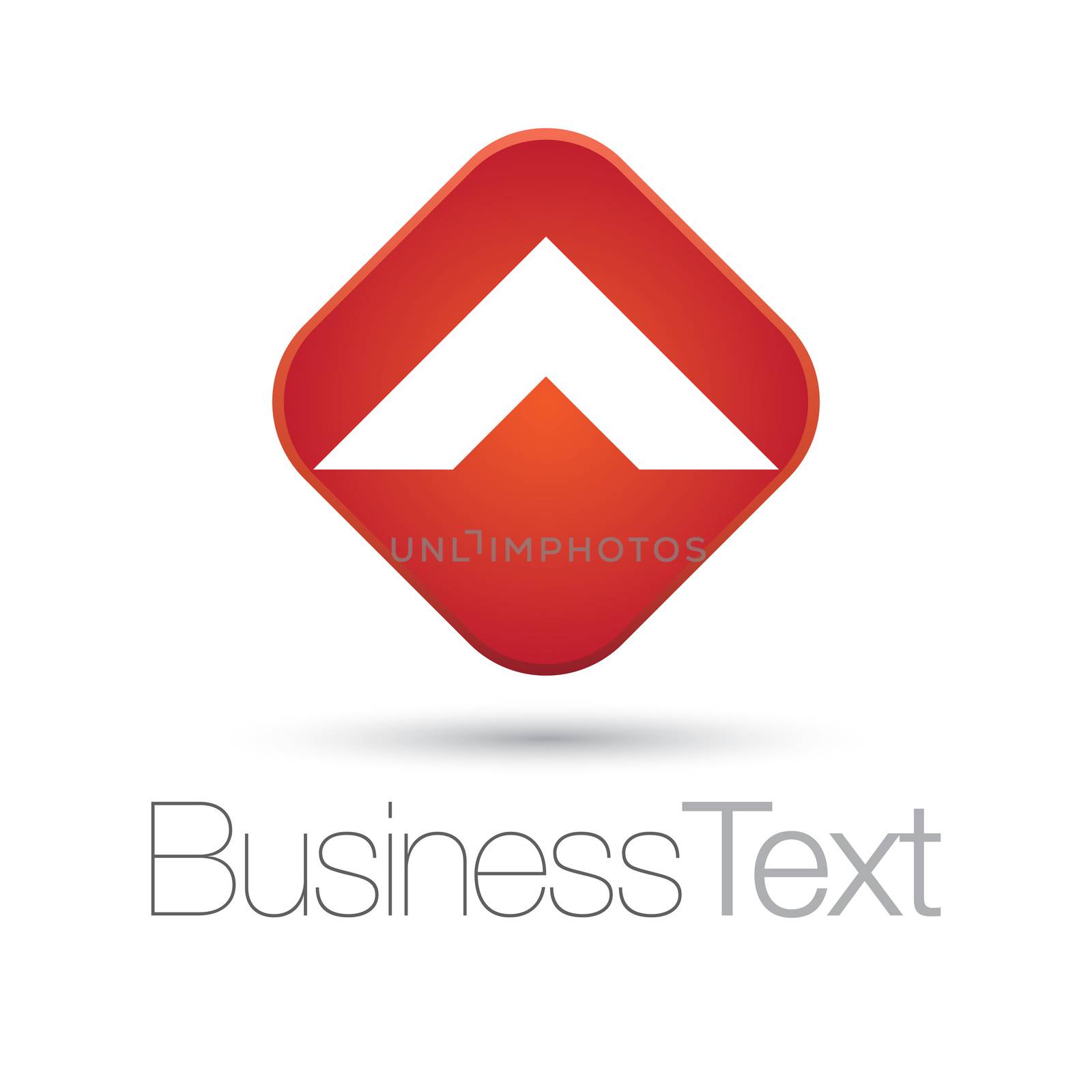 Letter A in a red square box business icon