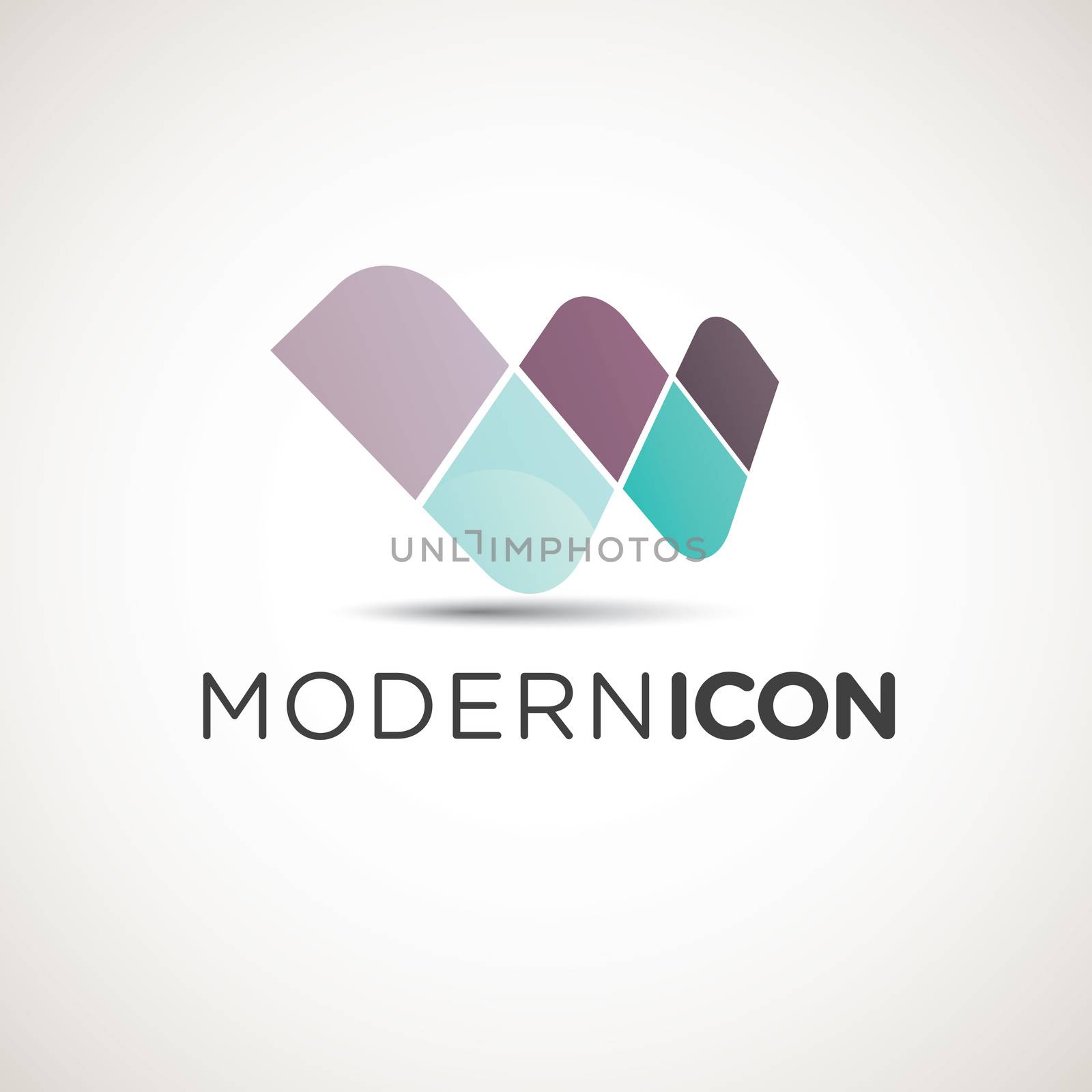 Modern Letter W Icon by HypnoCreative