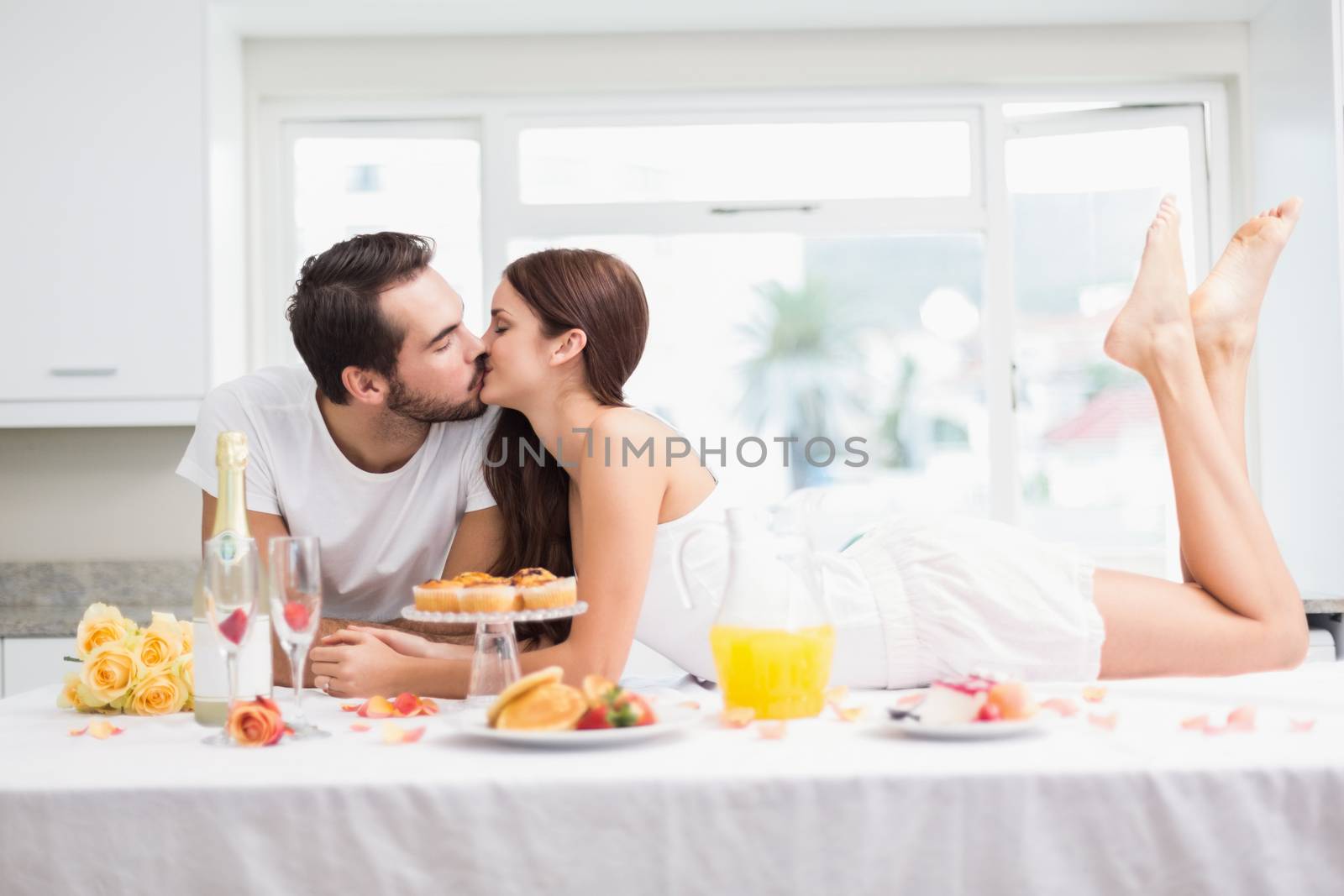 Young couple having a romantic breakfast by Wavebreakmedia