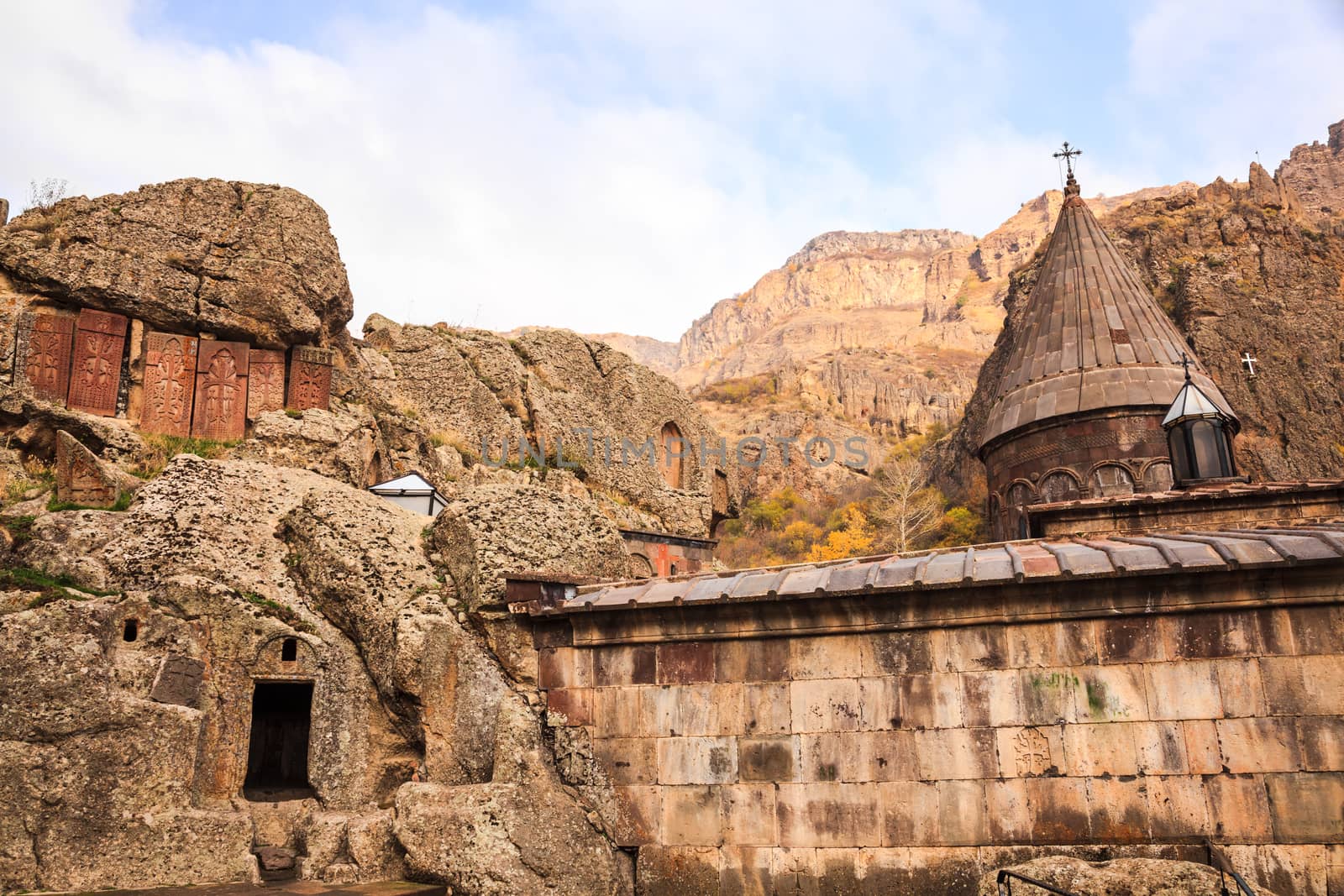 Geghard monastery is an orthodox christian monastery located in kotayk province of armenia