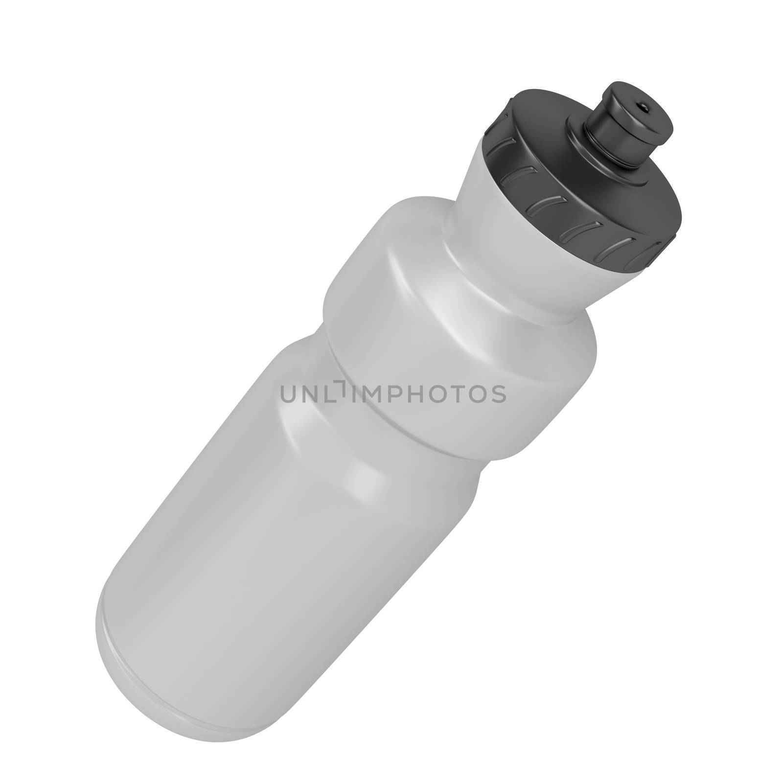 Sport plastic water bottle isolated on white