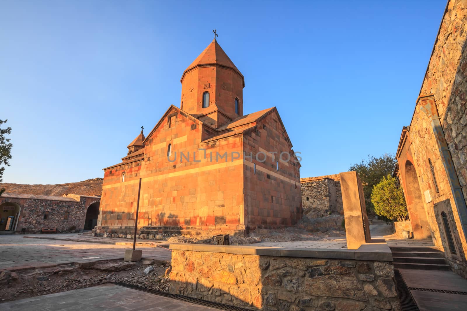 Khor virap is ancient monastery located in the ararat valley in armenia