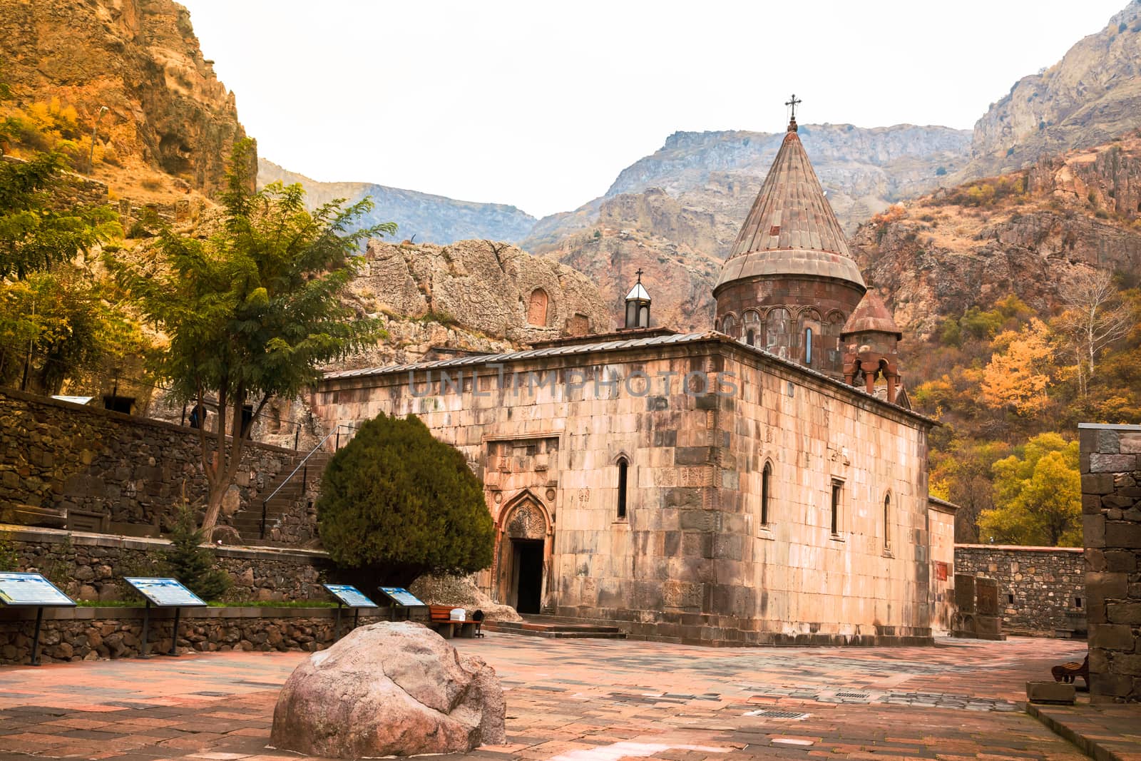 Geghard Monastery Complex is a unique architectural construction located in Kotayk Province of Armenia