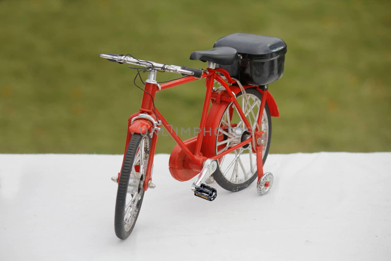 Red Bicycle, Retro Bike Miniature by yands