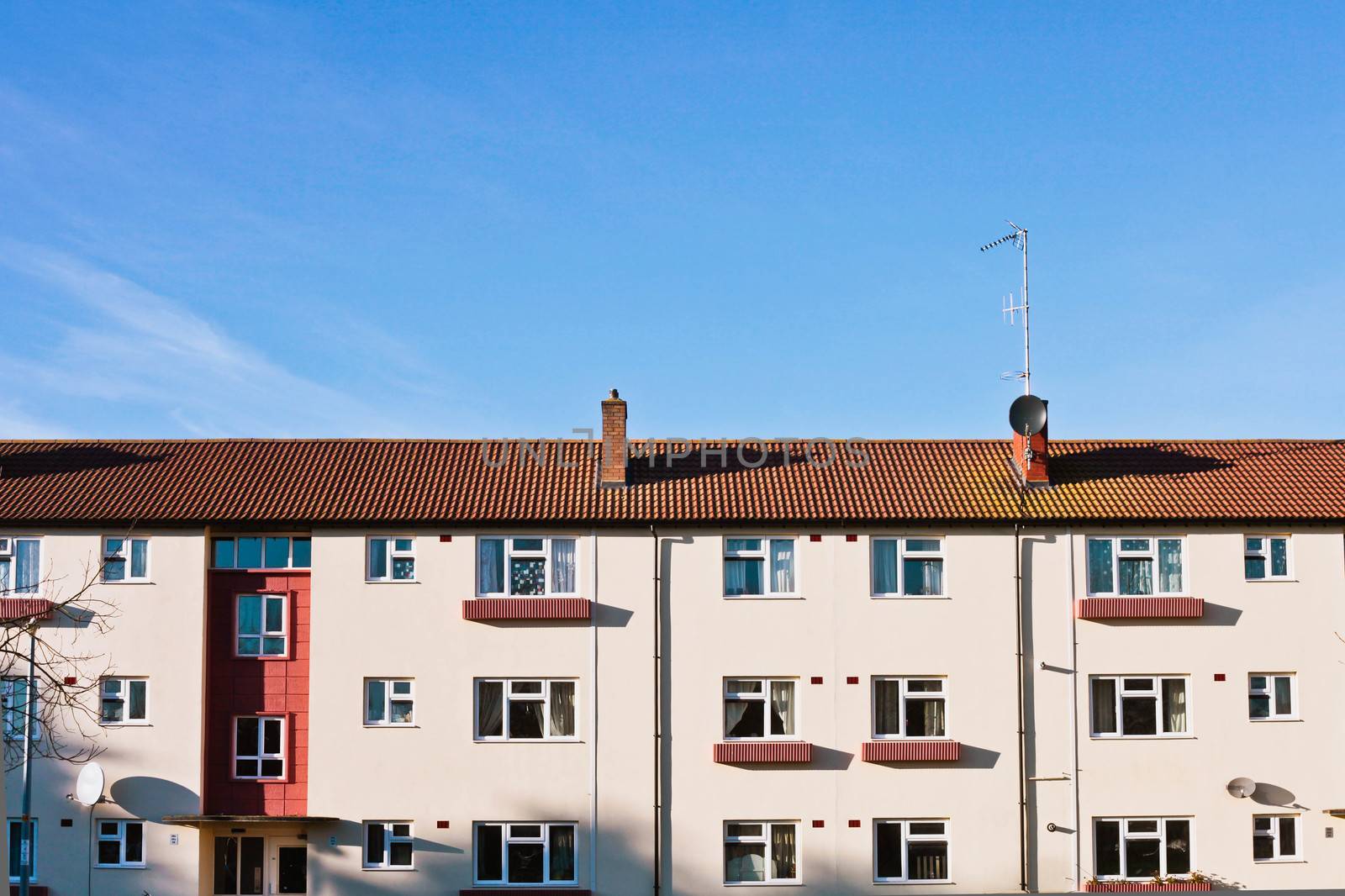 A building with apartments in Cambridge, UK