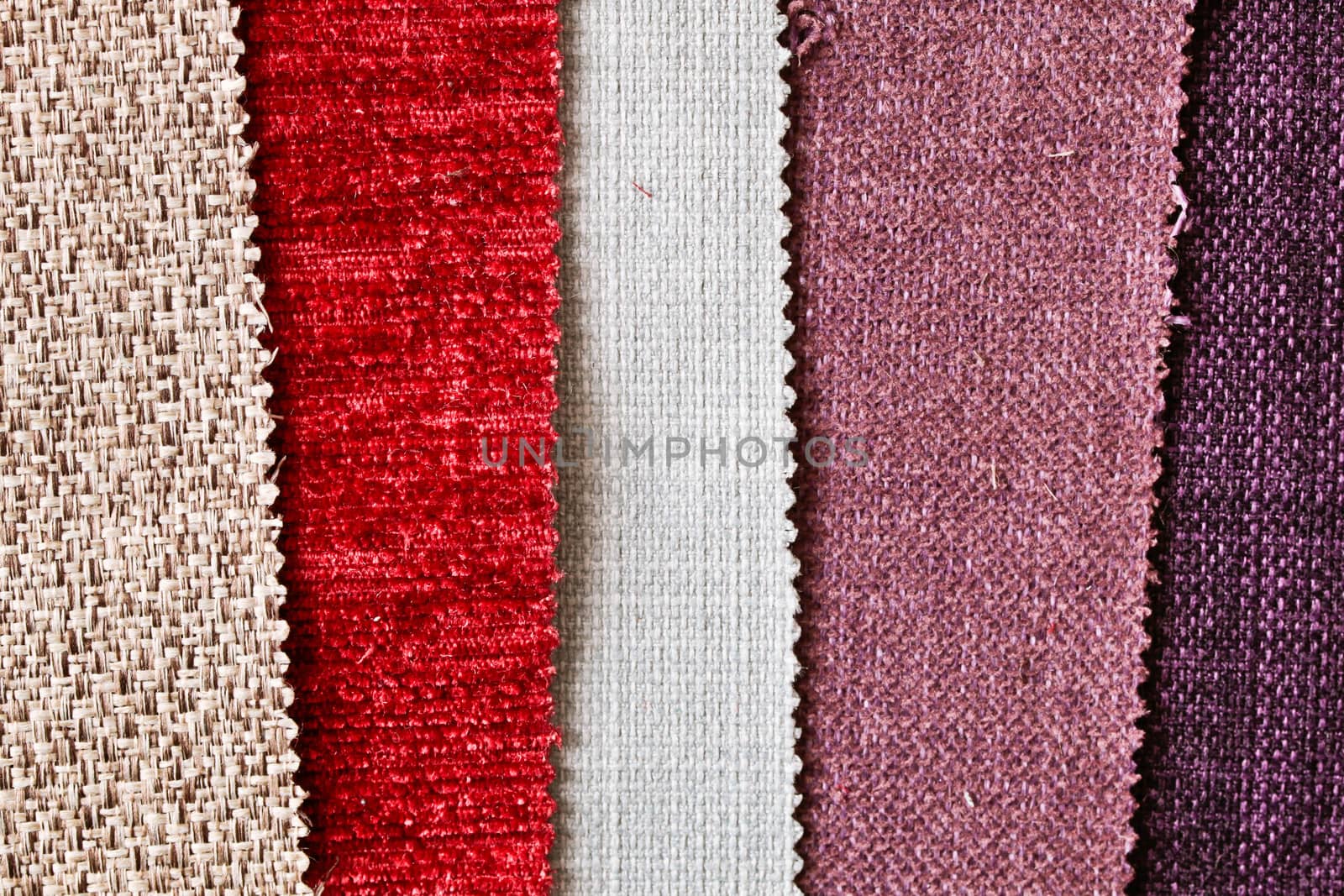 Selection of fabrics as a background image