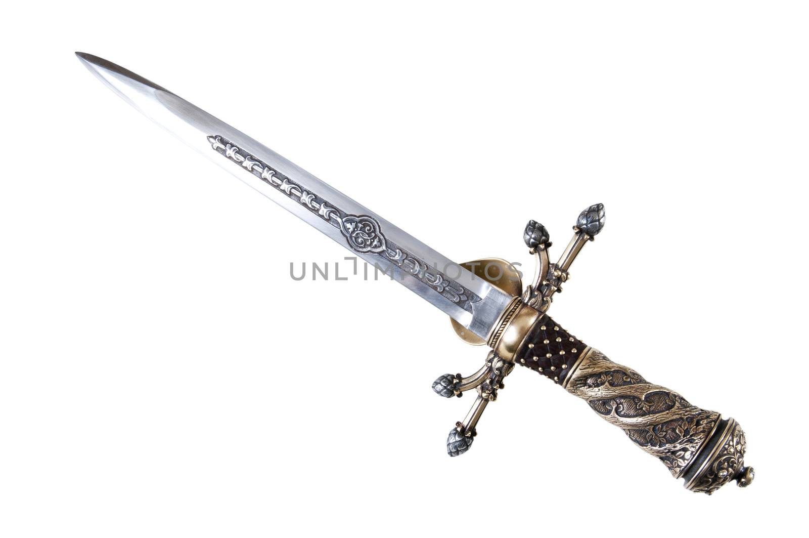 smart dagger of the medieval soldier. It was used for hunting