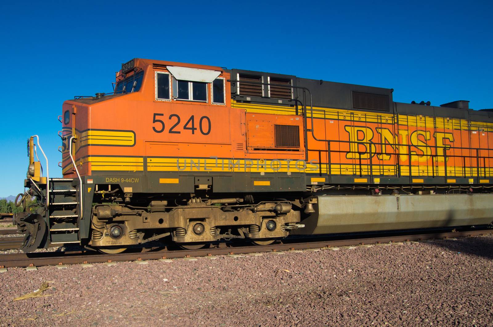 Stationary BNSF Freight Train Locomotive No. 5240 by emattil