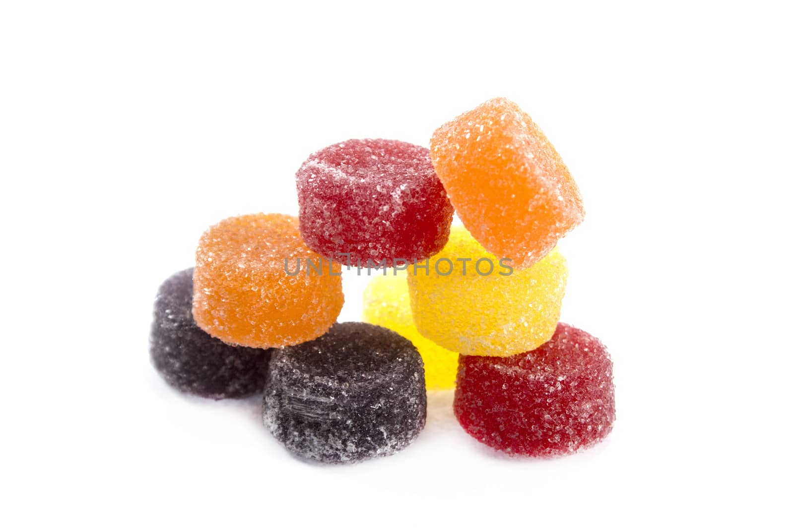 Colorful candies sweets background.