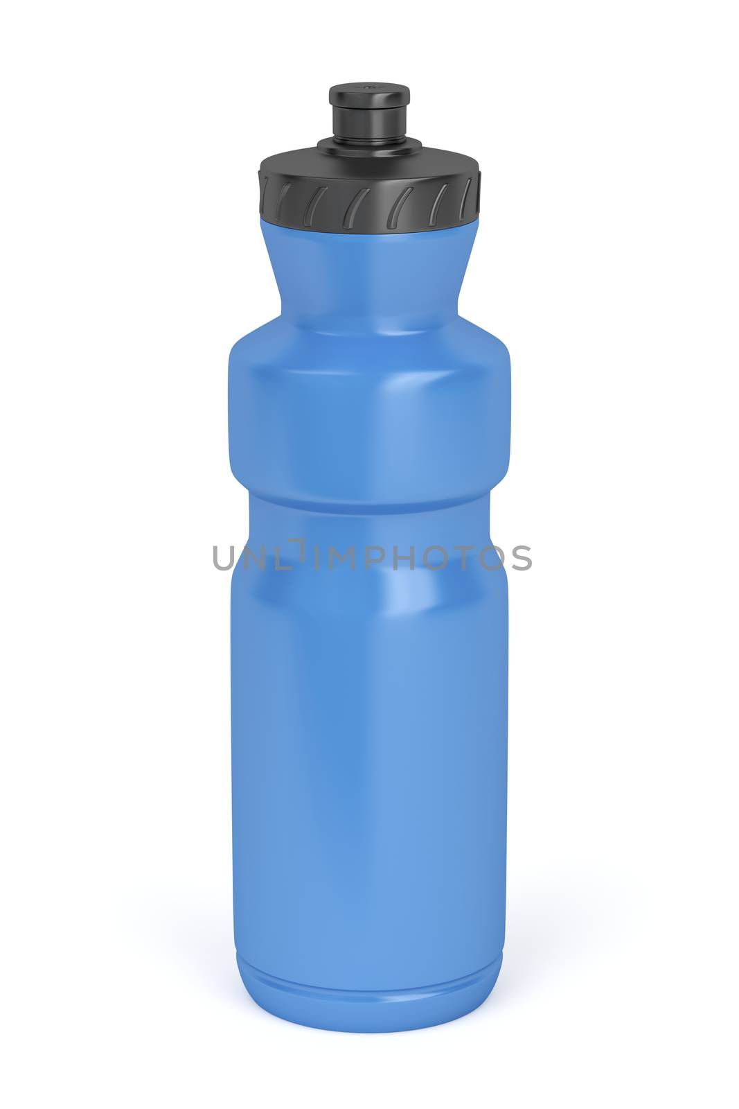 Sport water bottle on white background