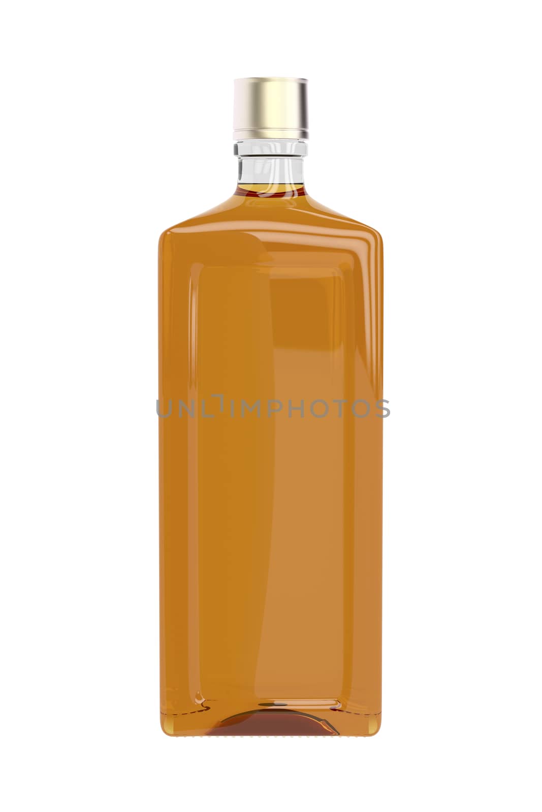 Brandy bottle isolated on white background