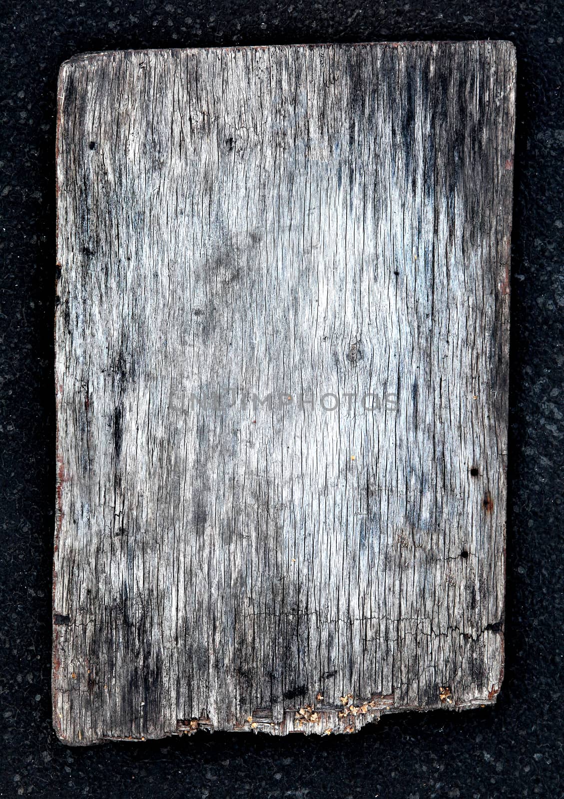 Wooden Board on the dark background