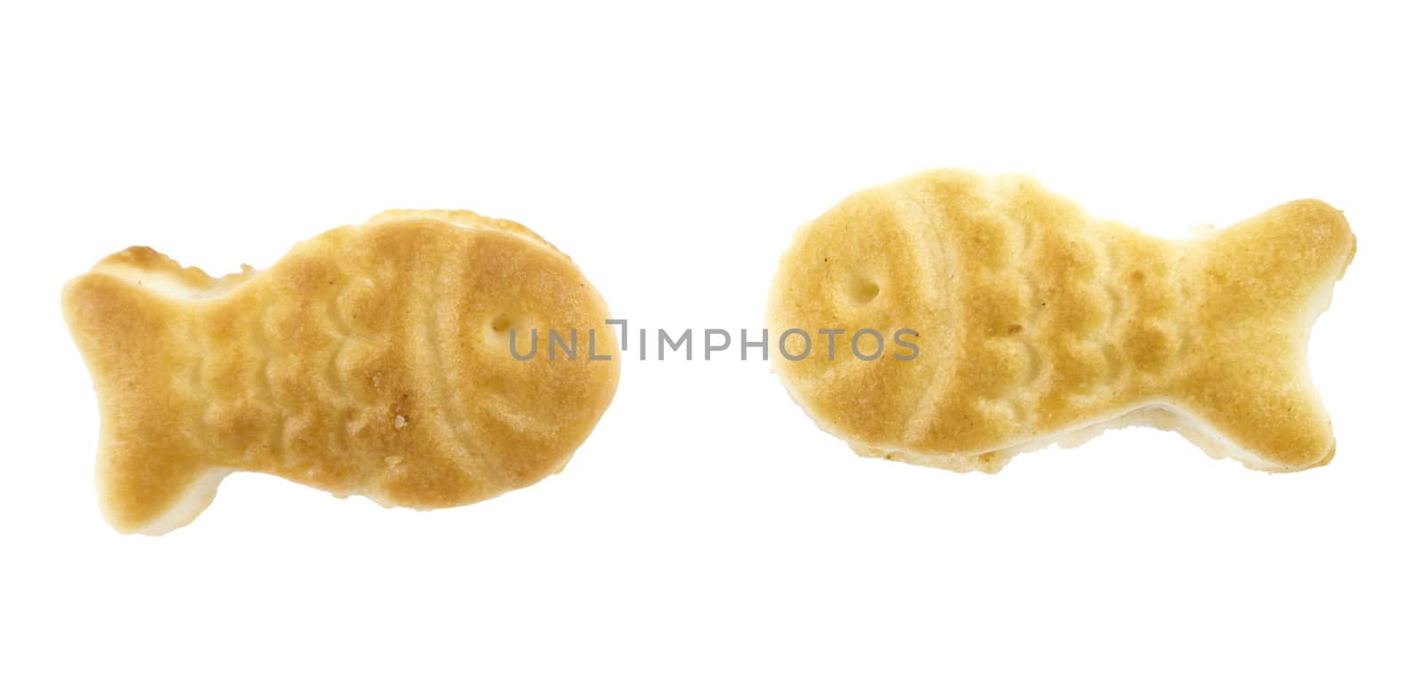 salted cookies stack on white background.