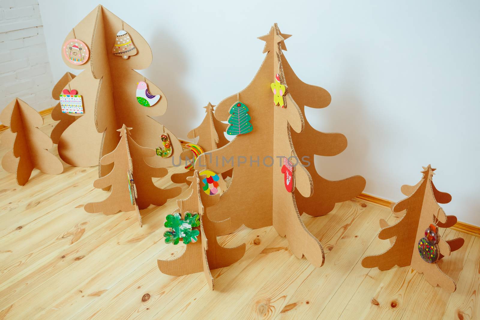 Christmas Tree Made Of Cardboard. New Year by sarymsakov